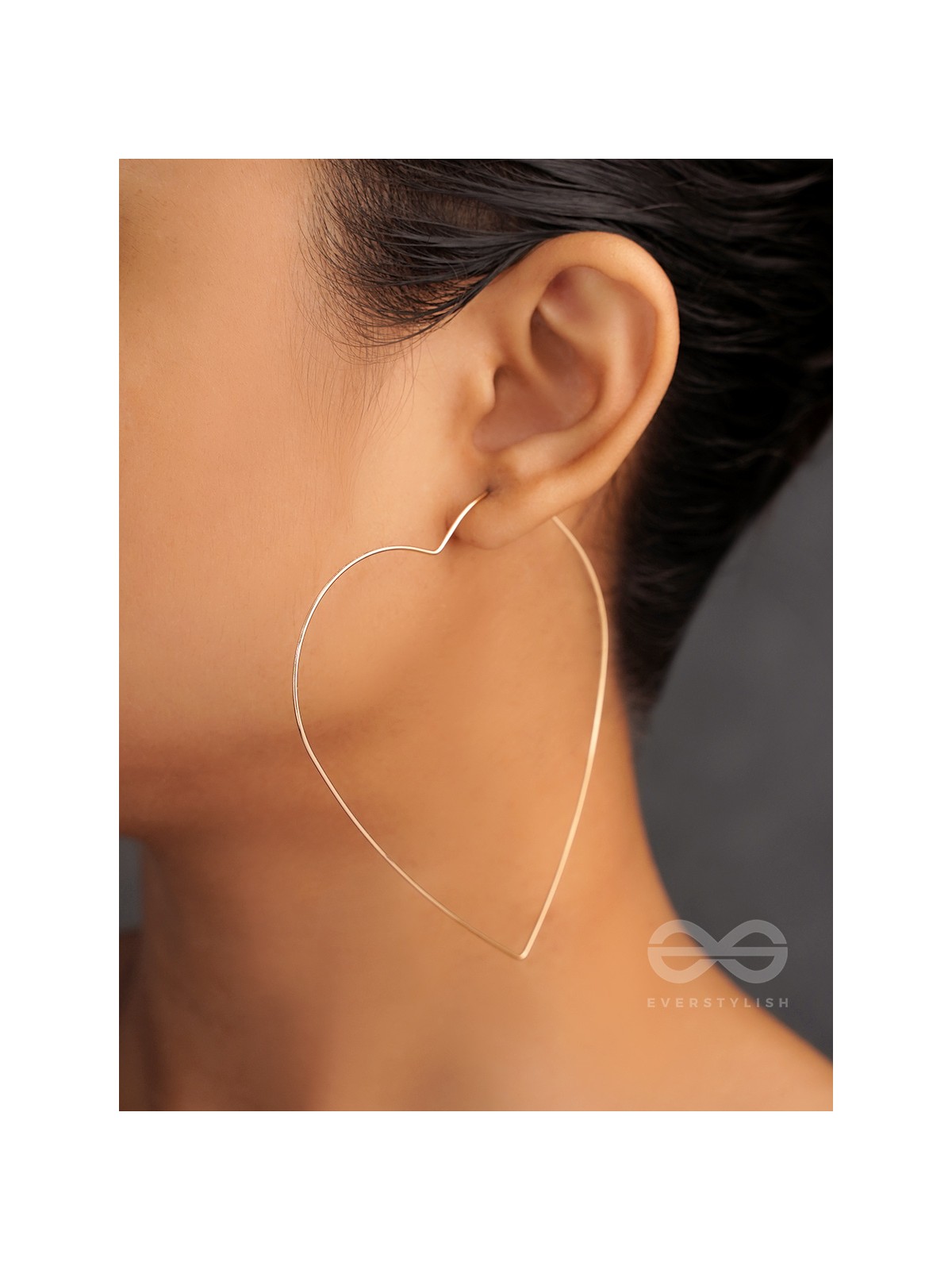 Seeking love from Universe, Oversized Heart Hoops