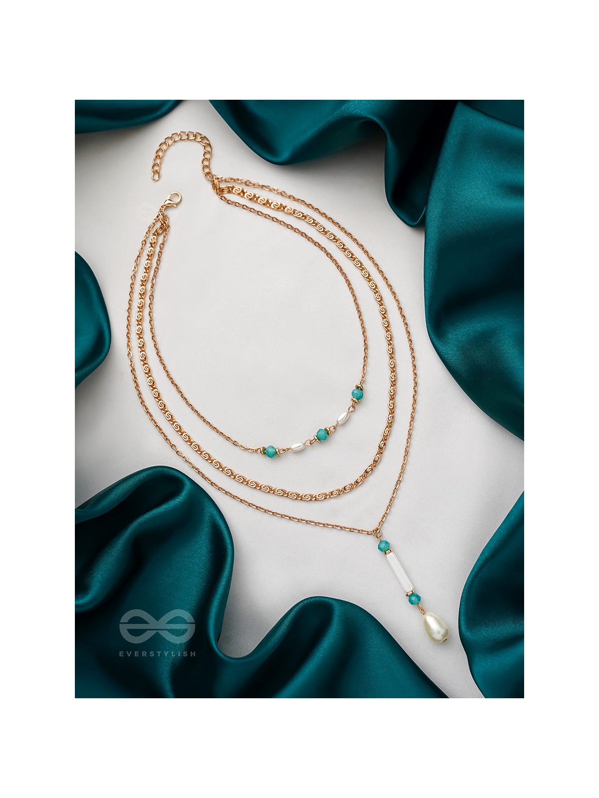 Heaven's Fall- Golden Embellished Necklace 