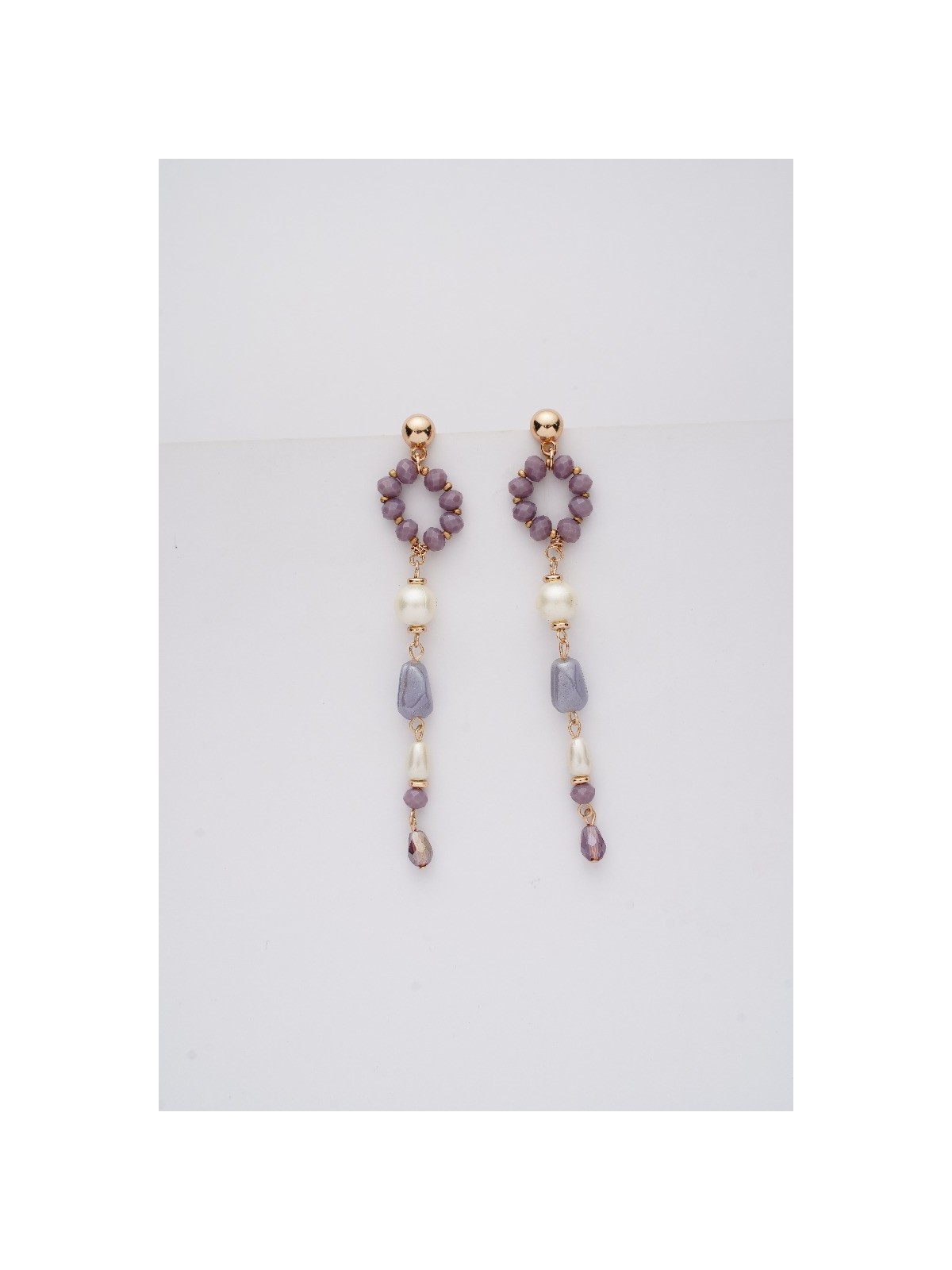 In the Loop- Golden Embellished Earrings