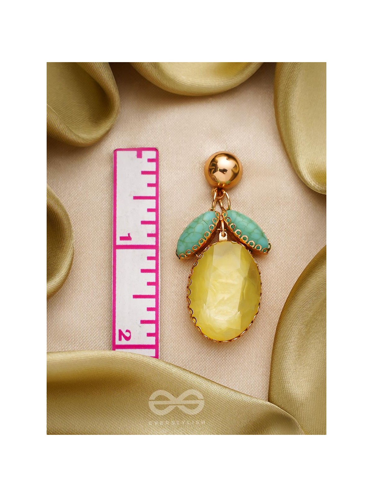 The Fruit of Love- Golden Embellished Earrings