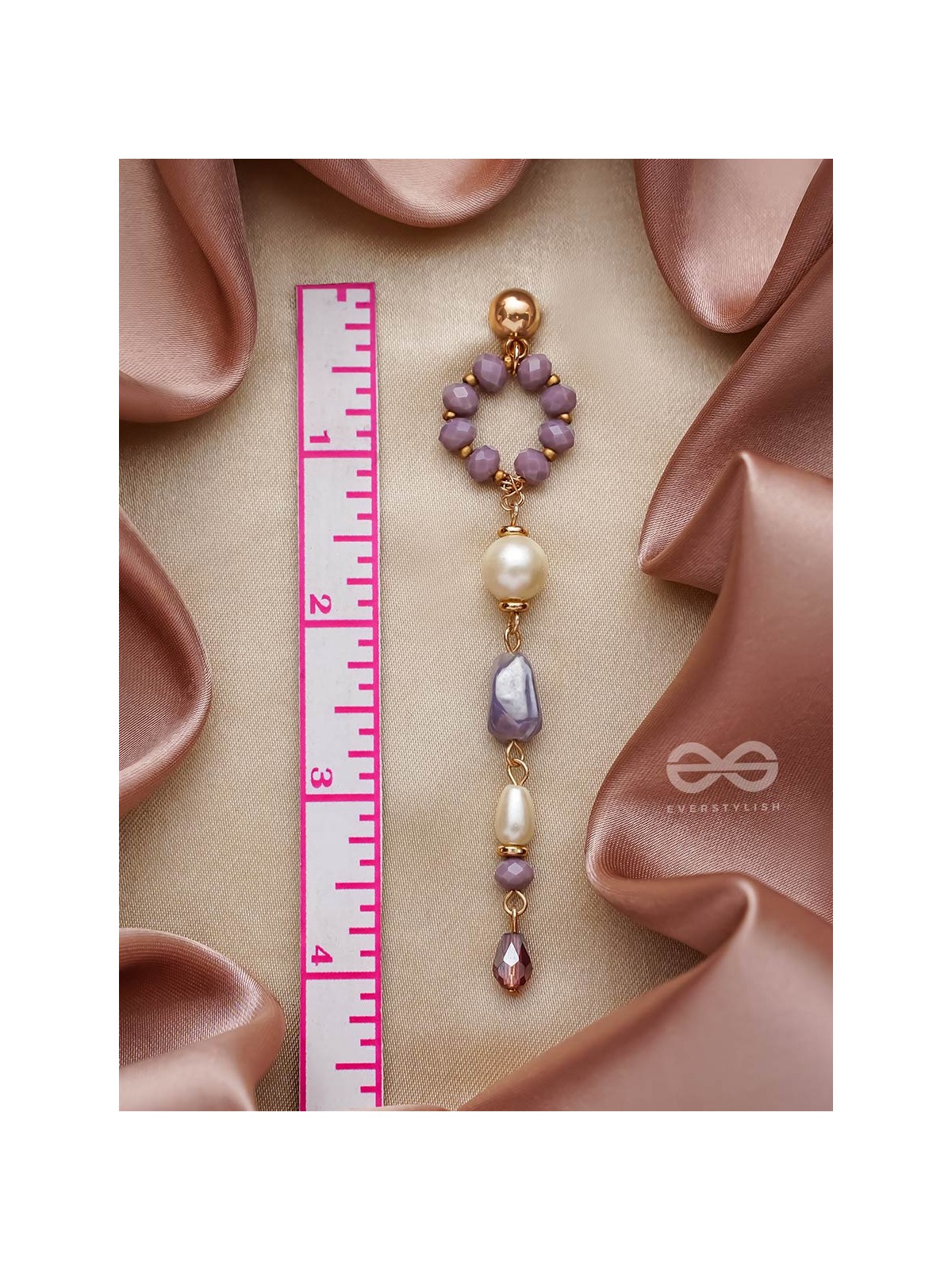 In the Loop- Golden Embellished Earrings