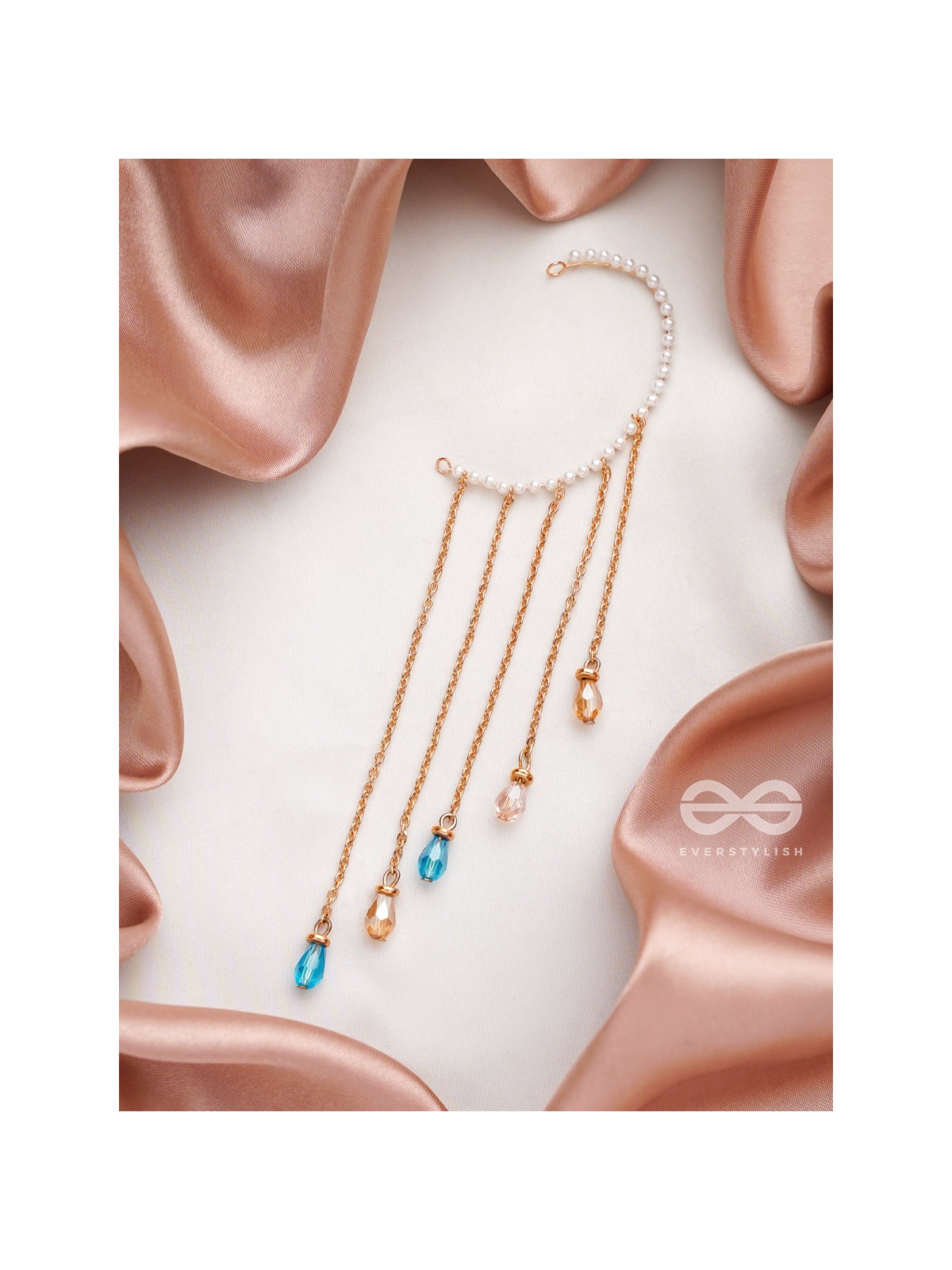 The Rain Trail- Golden Embellished Earcuff (One Ear)