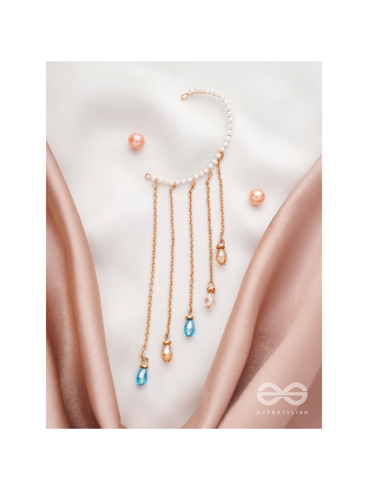 The Rain Trail- Golden Embellished Earcuff (One Ear)