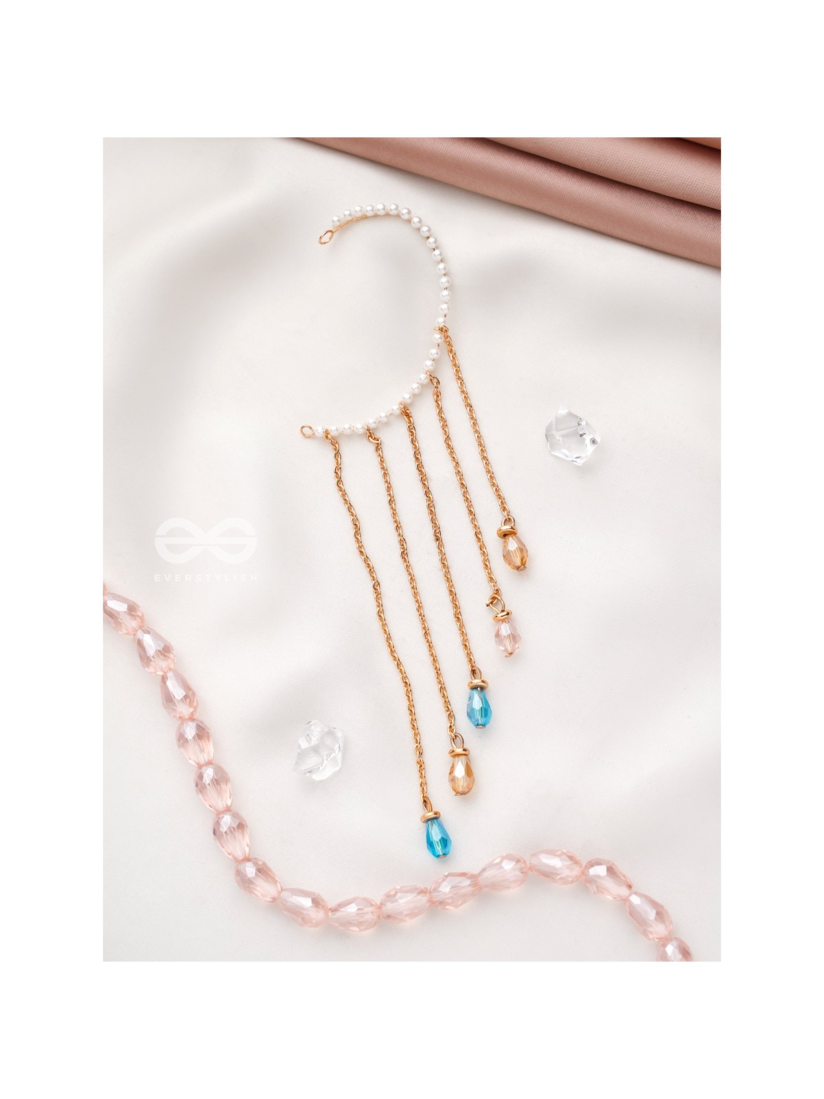 The Rain Trail- Golden Embellished Earcuff (One Ear)