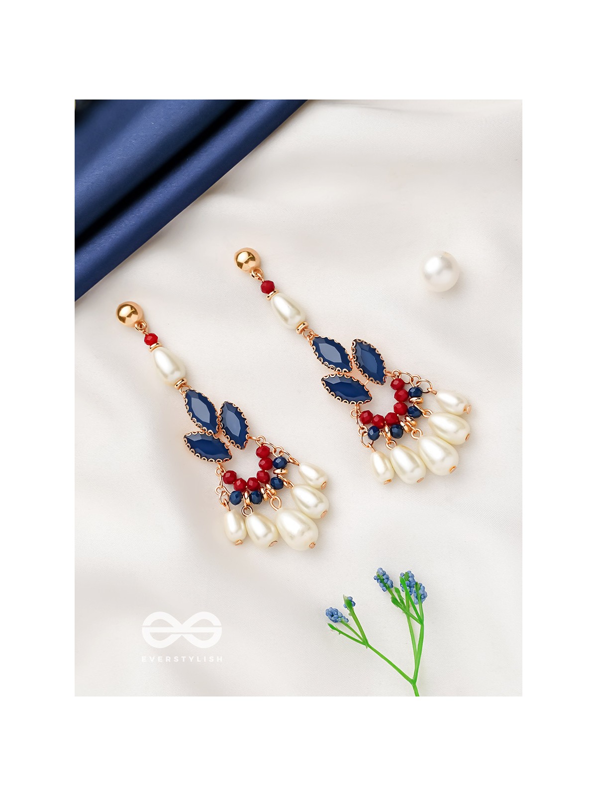 The Shrinking Violet- Golden Pearl Earrings