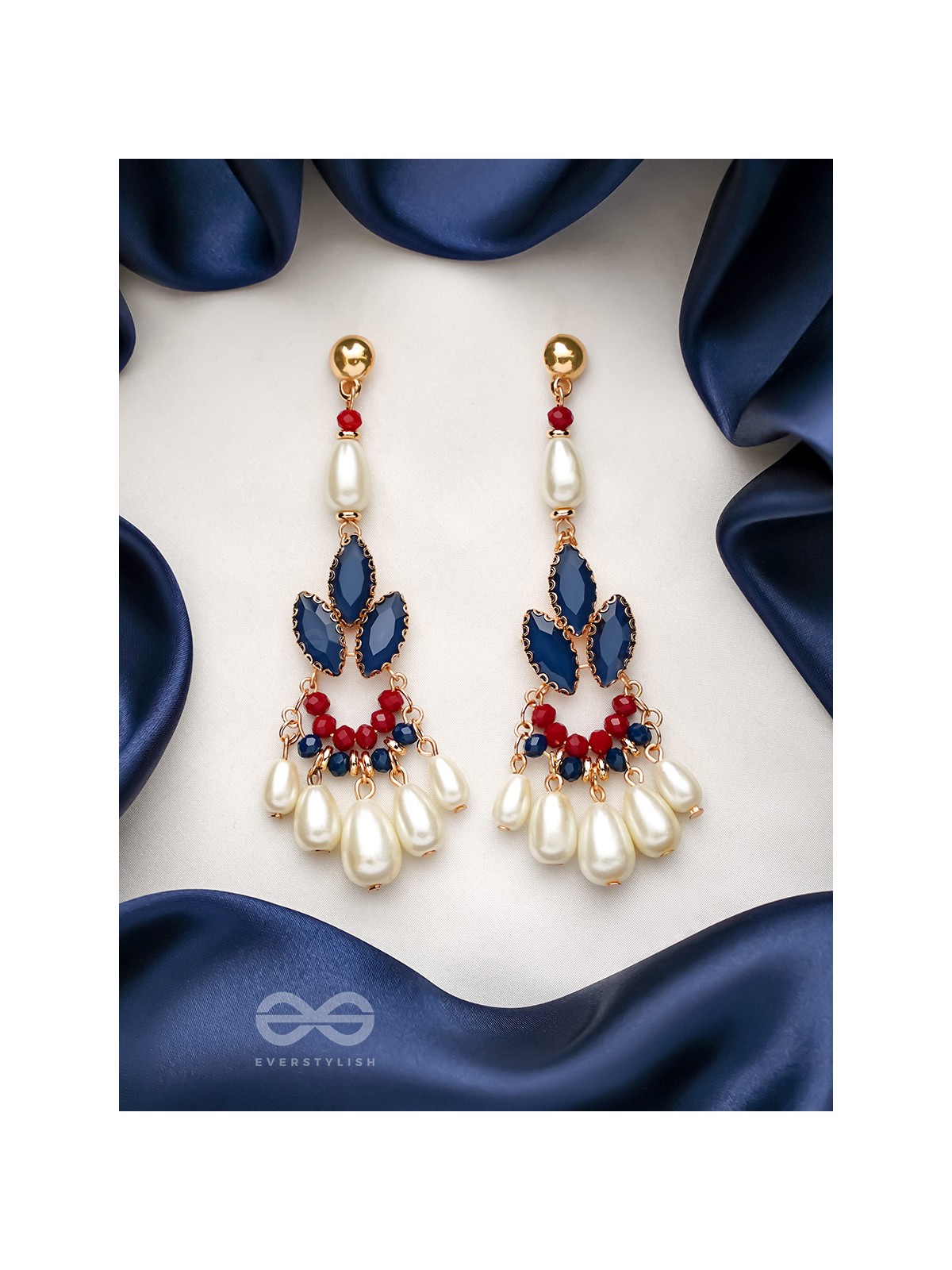 The Shrinking Violet- Golden Pearl Earrings