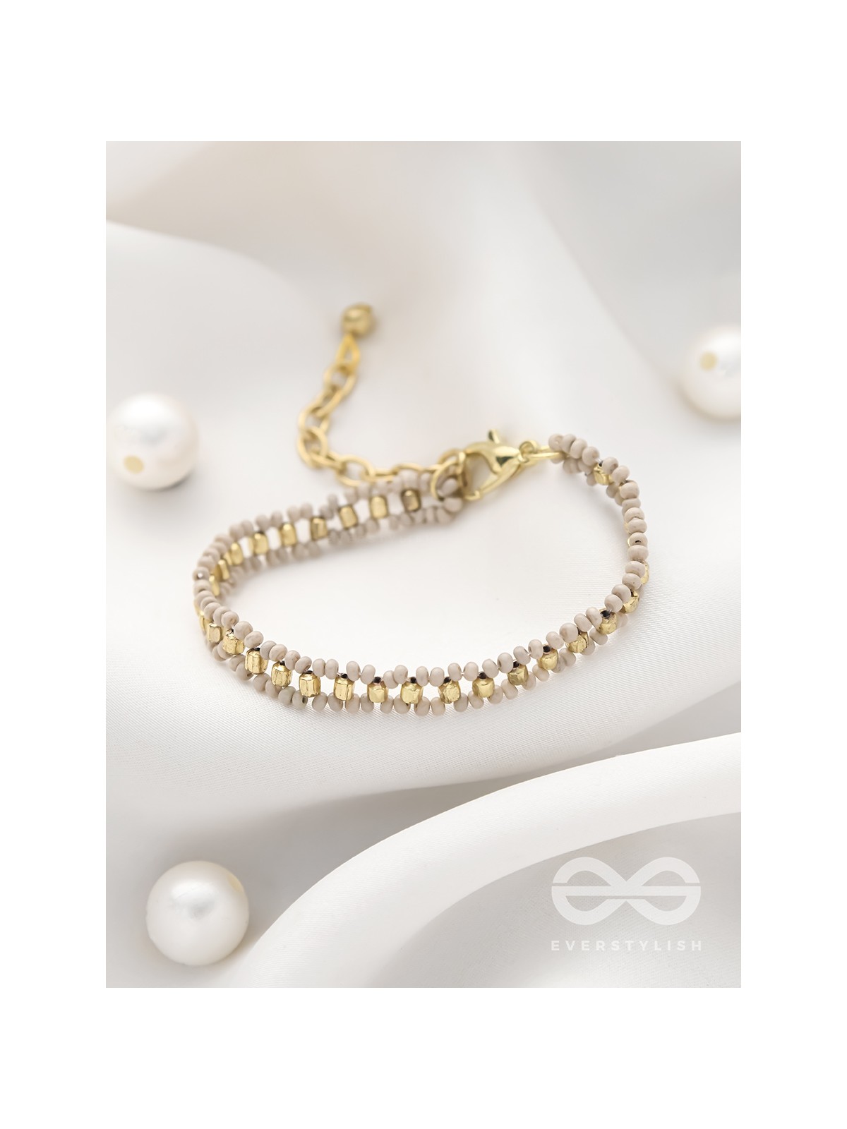 The Beaming Heavens- Golden Beaded Bracelet