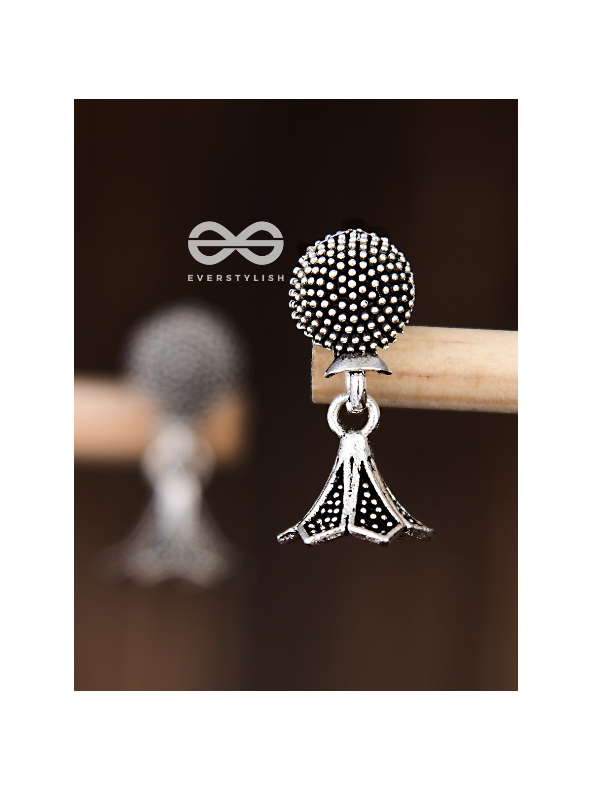 The Little Boho Trumpet Jhumkis - Tiny Trinket Earrings