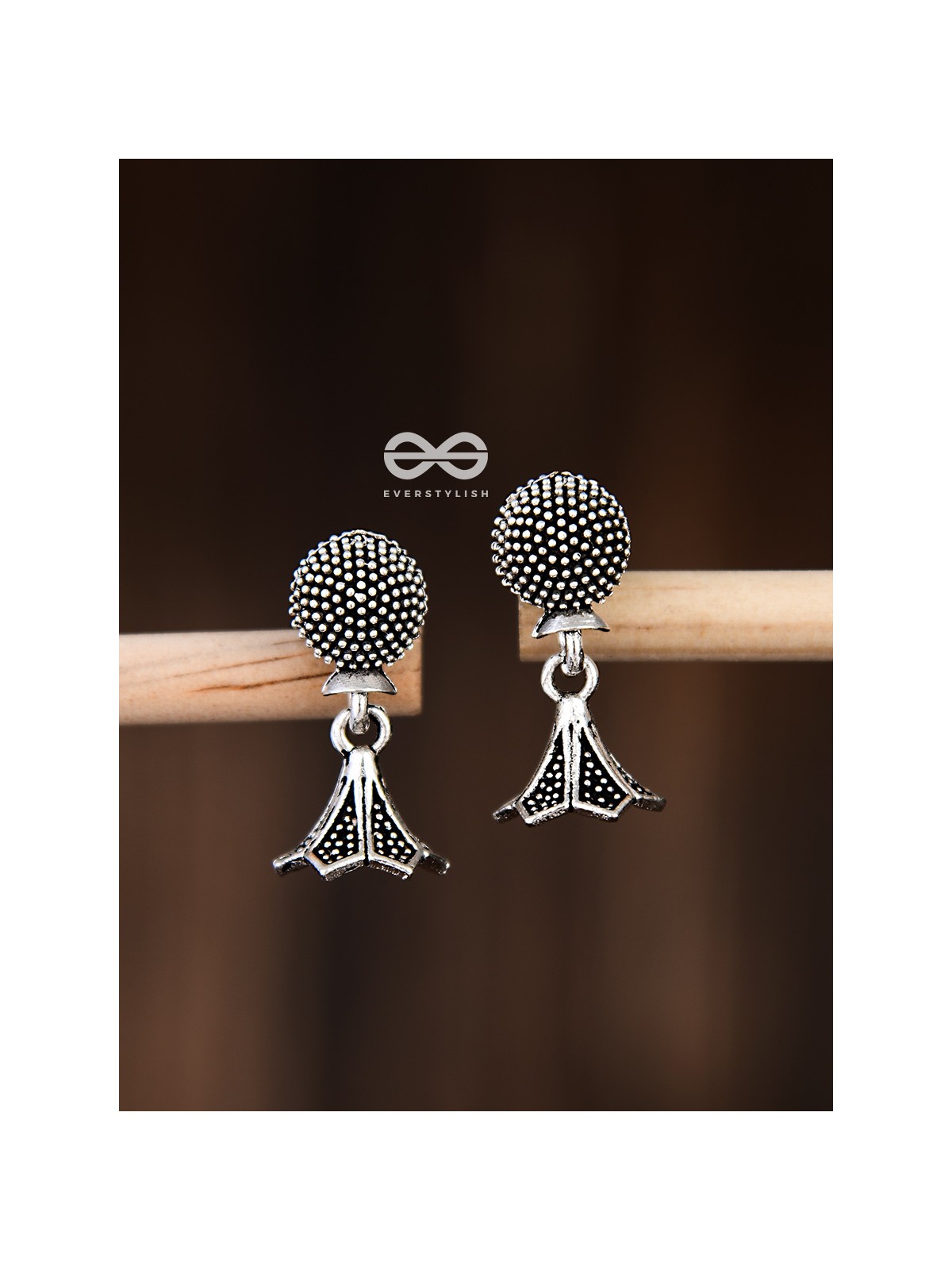 The Little Boho Trumpet Jhumkis - Tiny Trinket Earrings