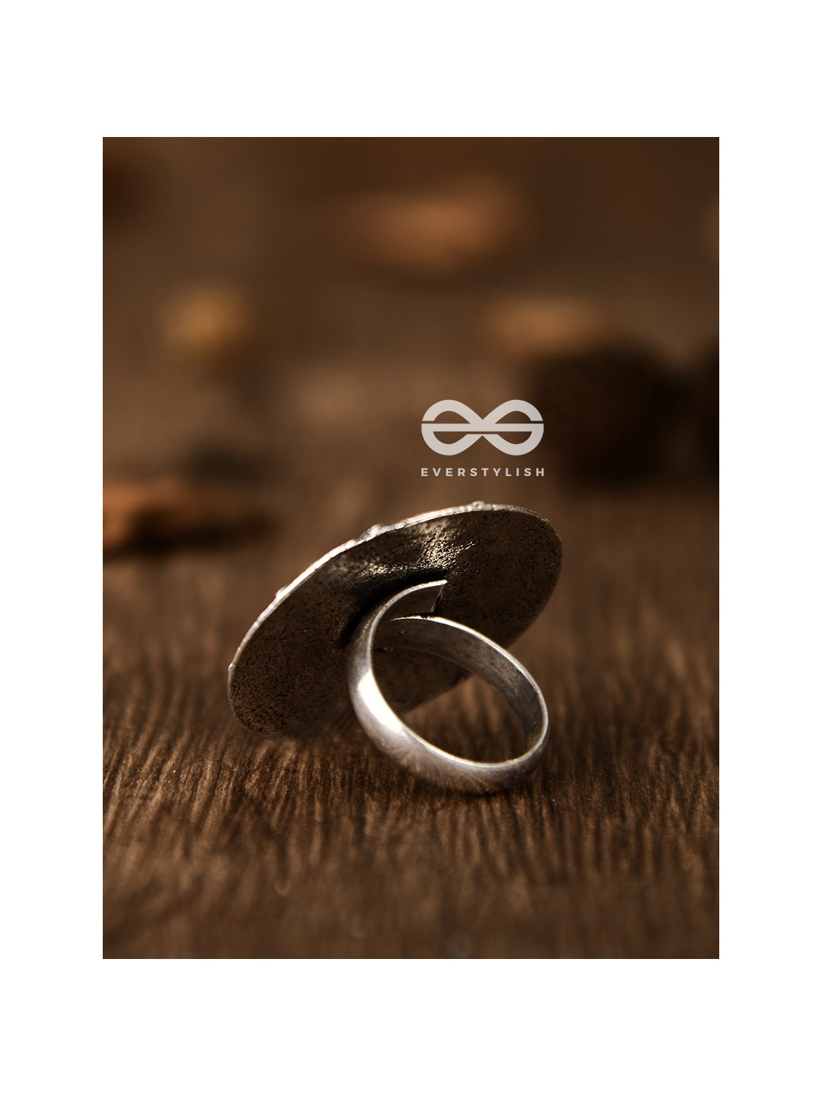 The Intricate Meenakari Adjustable Ring - (Pink-Blue) - Embellished Oxidised Collection