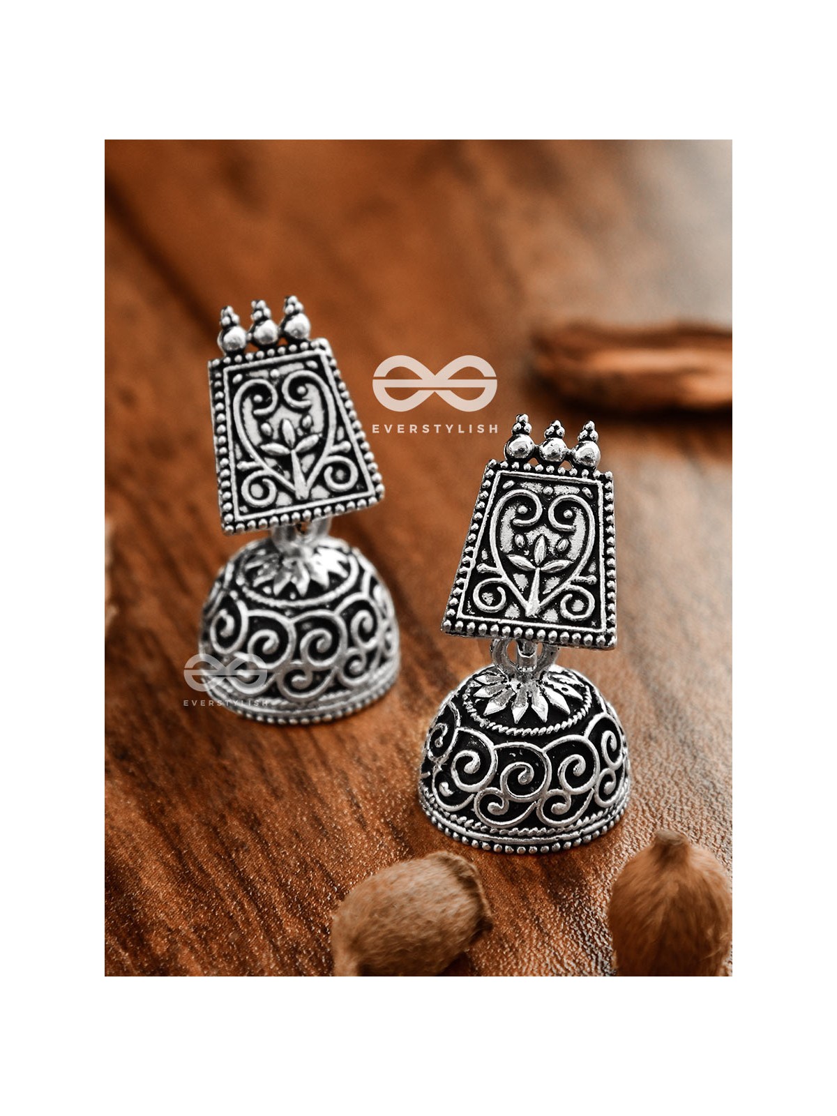 The Intricate Artwork Jhumkis - Tiny Trinket Earrings