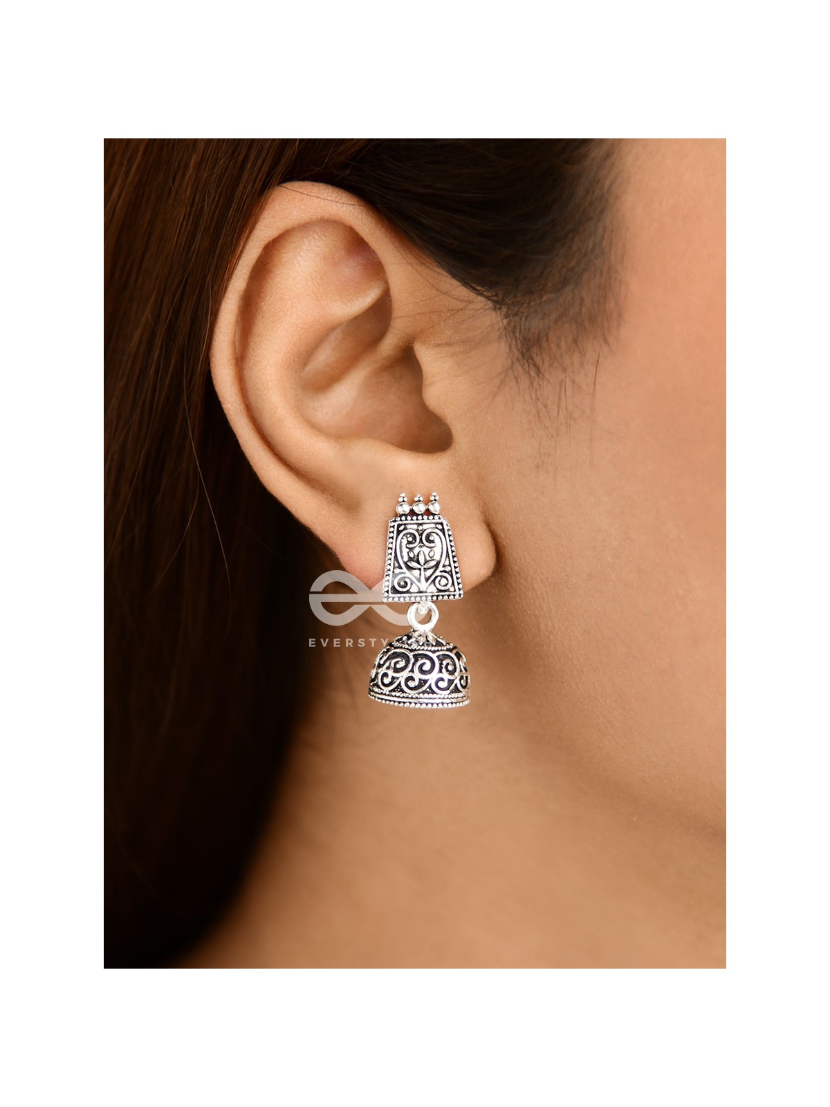 The Intricate Artwork Jhumkis - Tiny Trinket Earrings