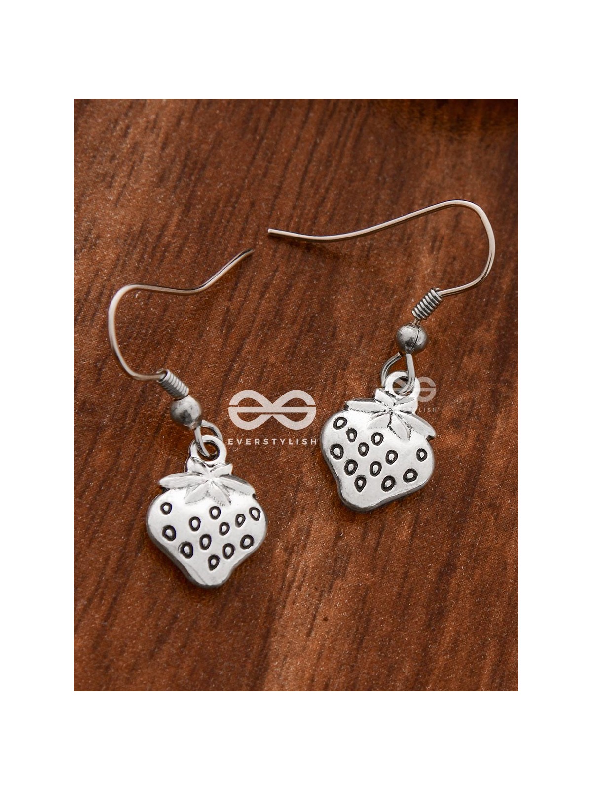 The Little Enticing Strawberries - Tiny Trinket Earrings