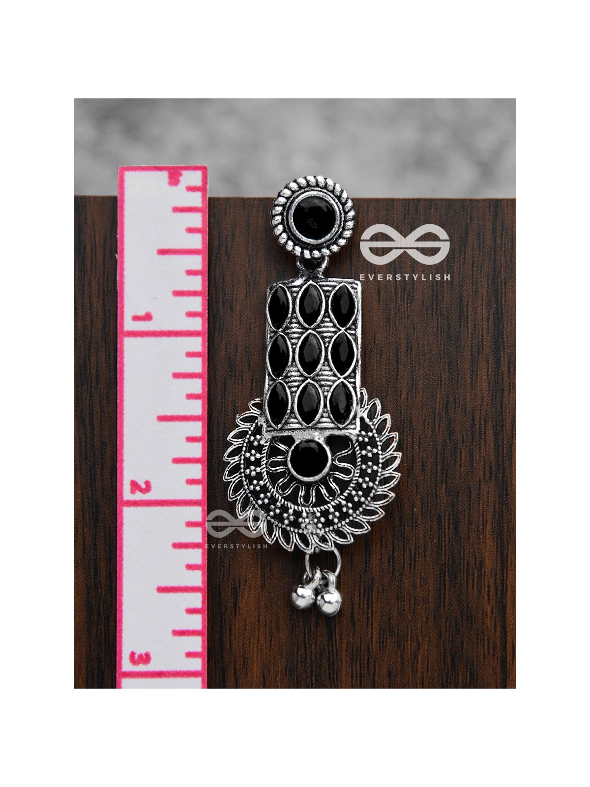 The Studded Artistry - Onyx Black - The Embellished Oxidised Collection