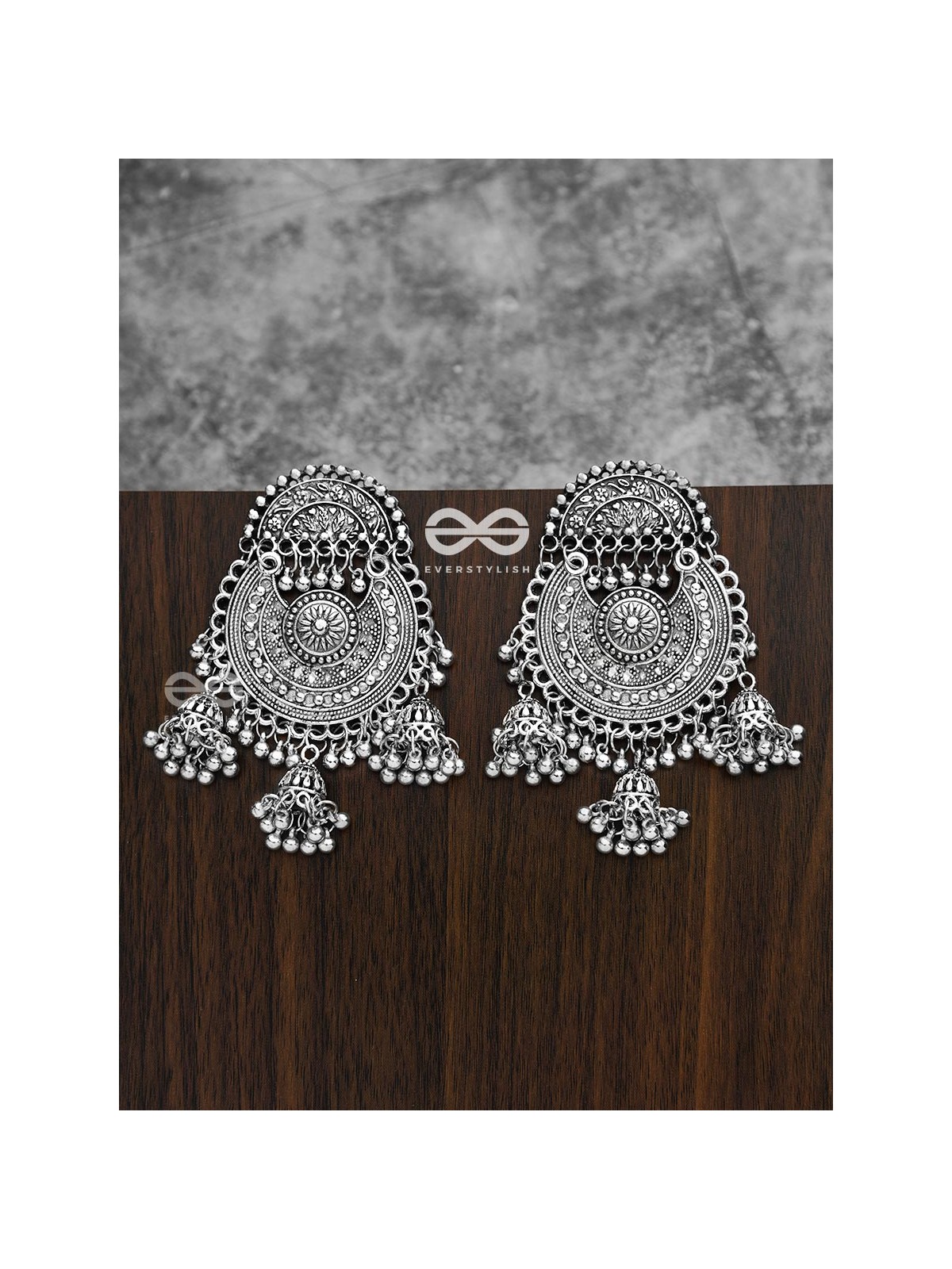 A Boho Dream - Oxidised Triple Jhumki Danglers