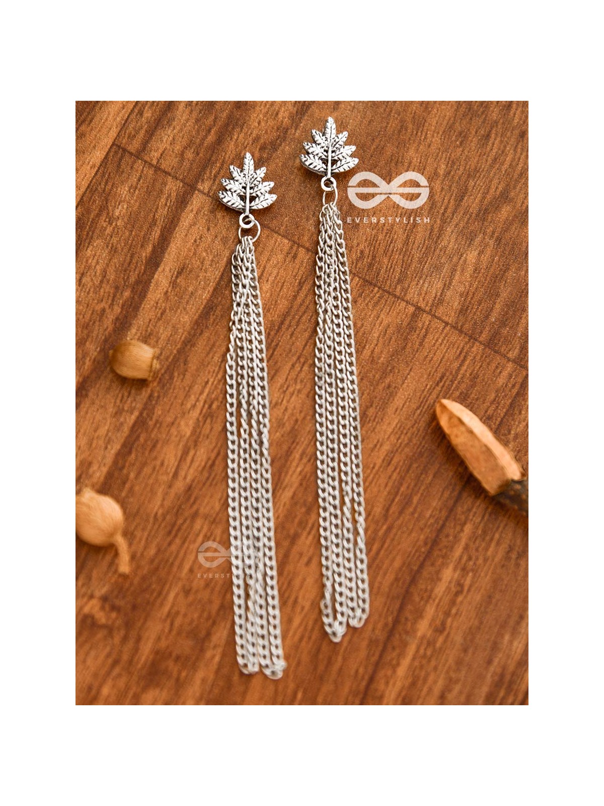 The Maple Leaf - Chain-Tasseled Boho Earrings