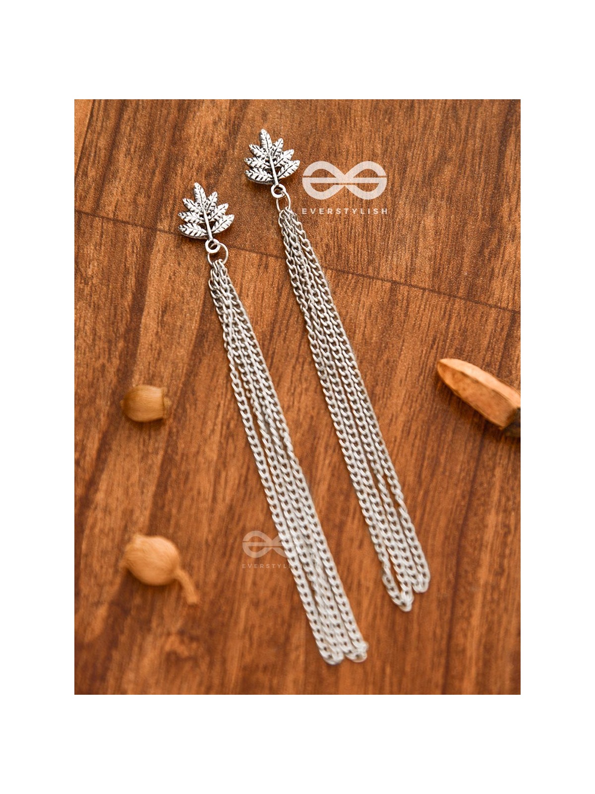 The Maple Leaf - Chain-Tasseled Boho Earrings