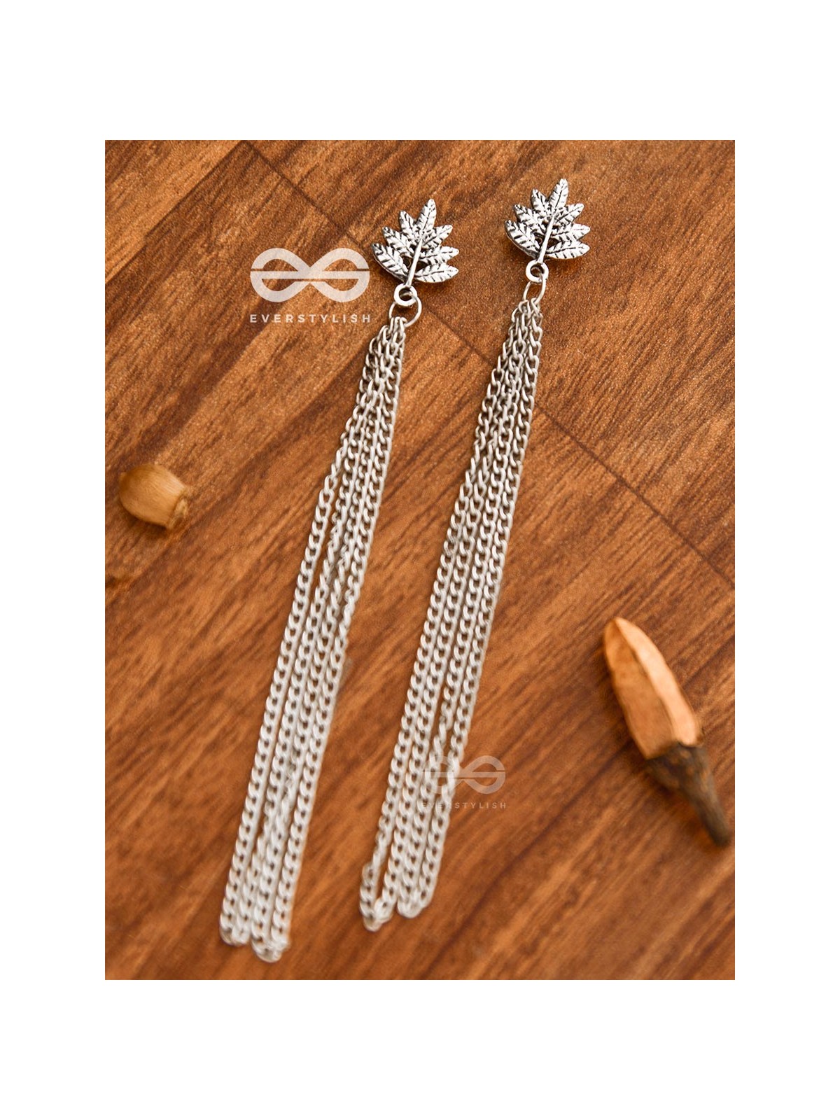 The Maple Leaf - Chain-Tasseled Boho Earrings