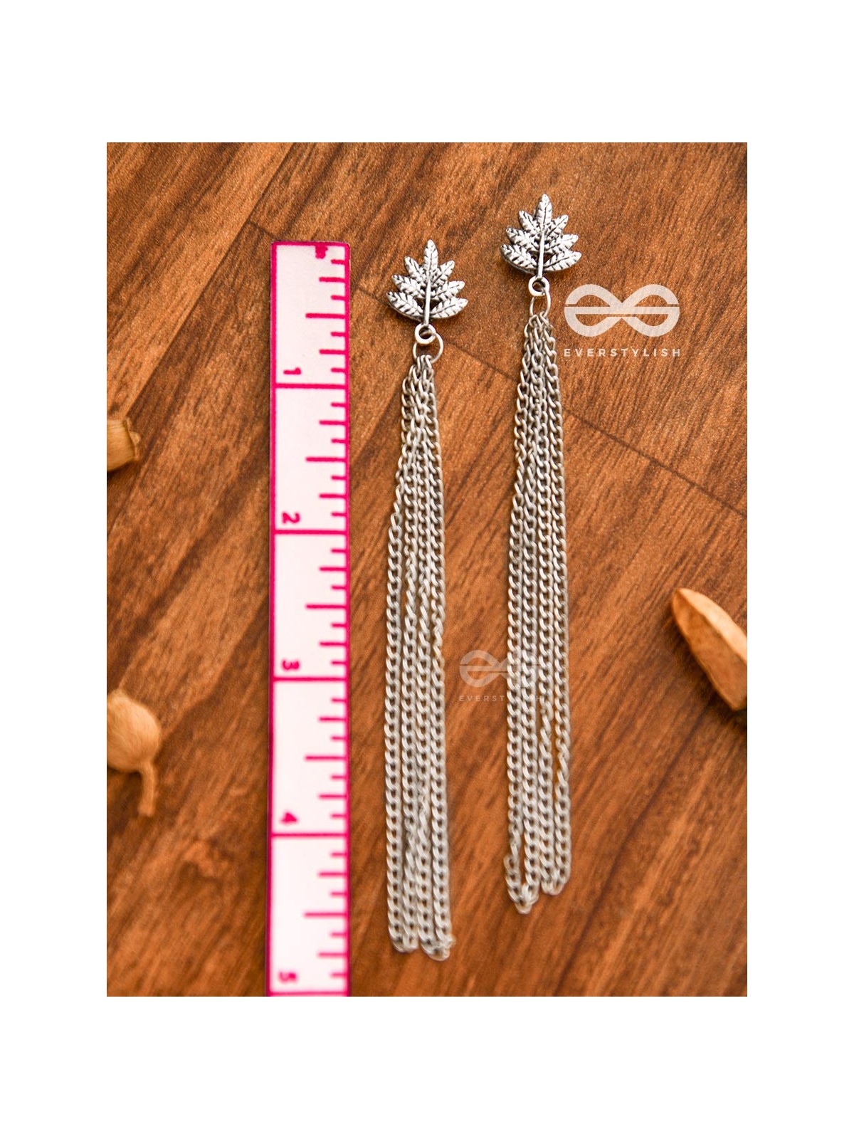 The Maple Leaf - Chain-Tasseled Boho Earrings