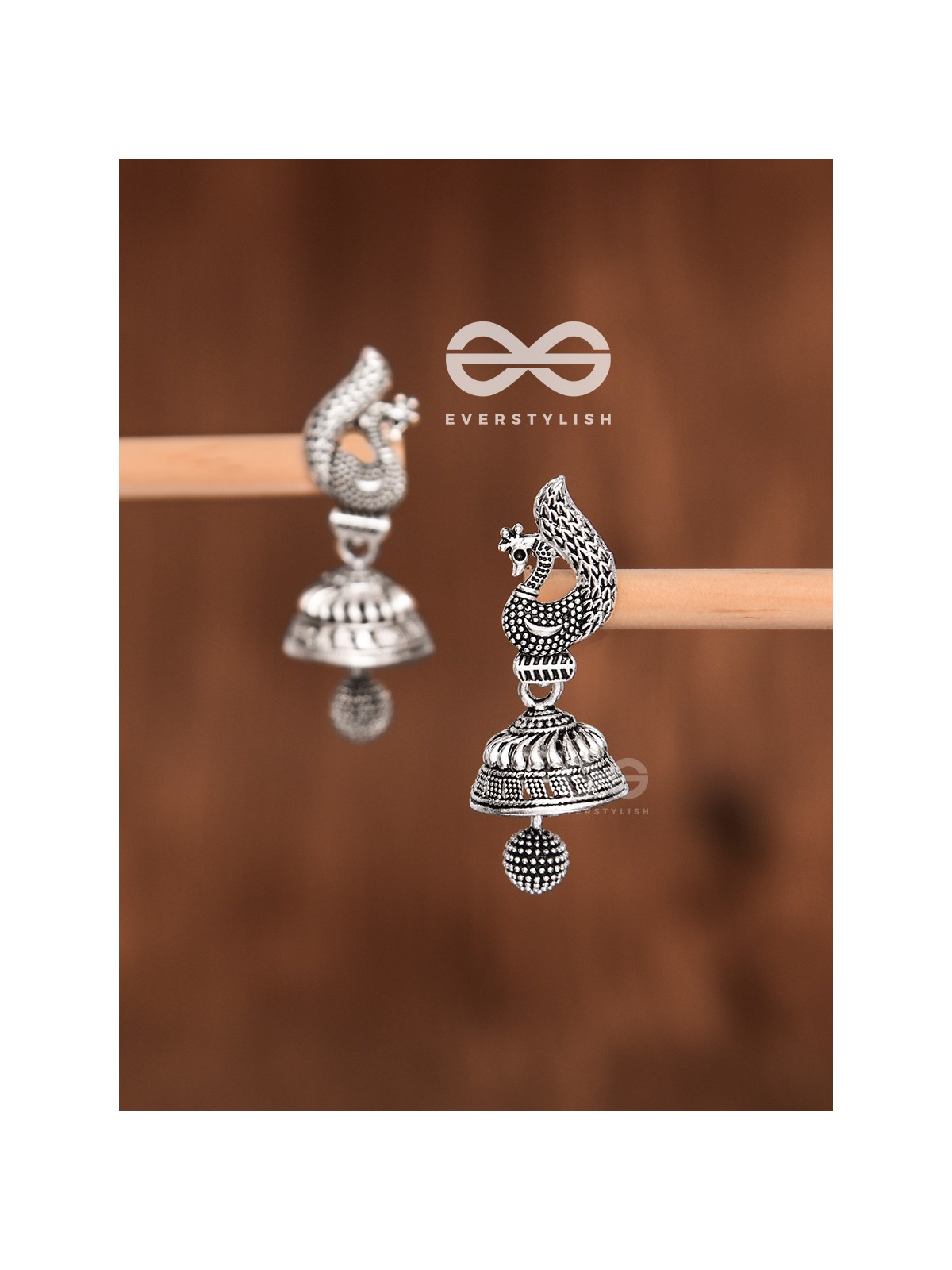 The Little Artsy Peacock bell Jhumkis