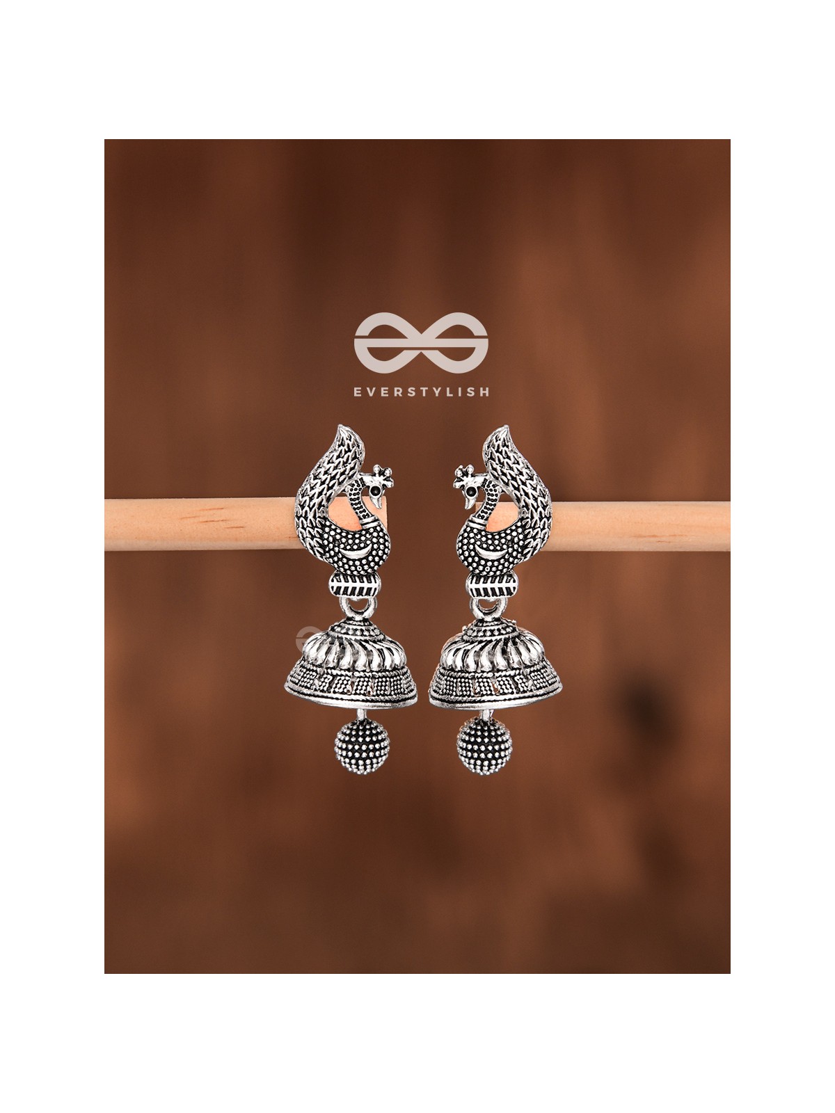 The Little Artsy Peacock bell Jhumkis