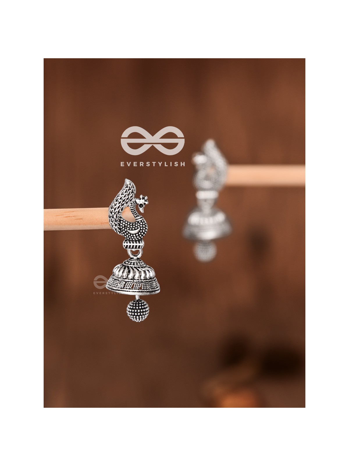 The Little Artsy Peacock bell Jhumkis