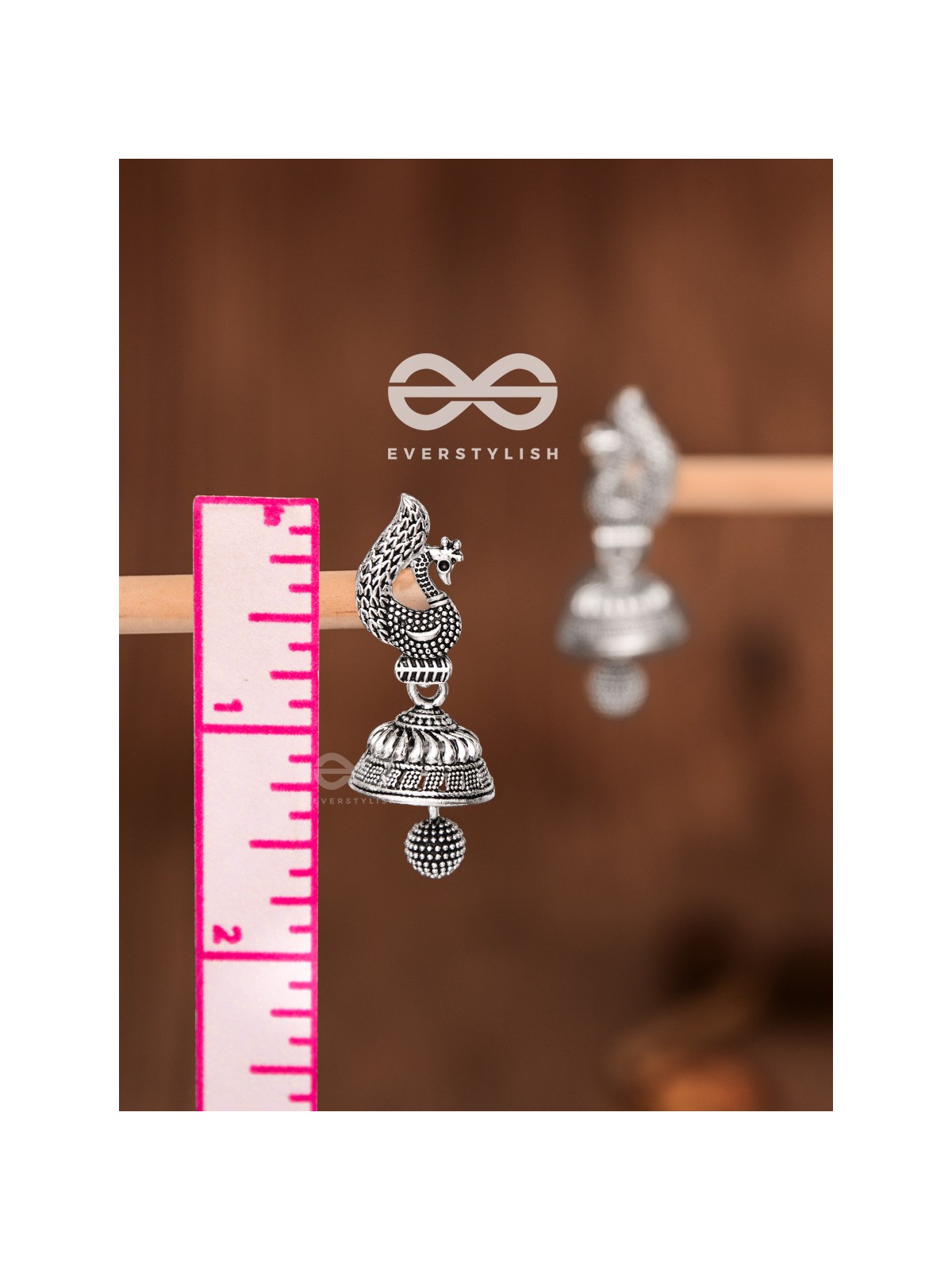 The Little Artsy Peacock bell Jhumkis