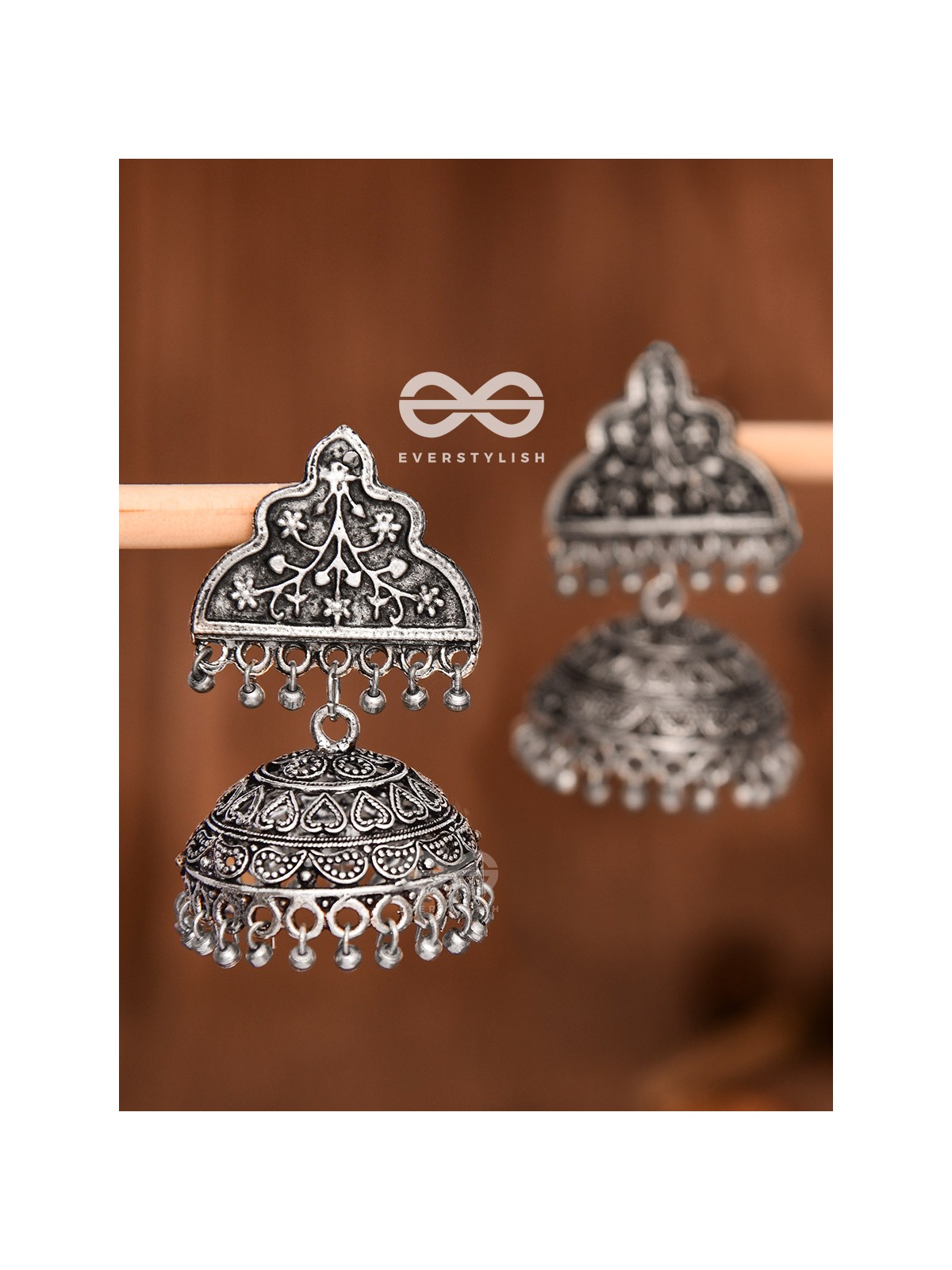 The Statement of Elegance - Oxidised Boho Jhumkas