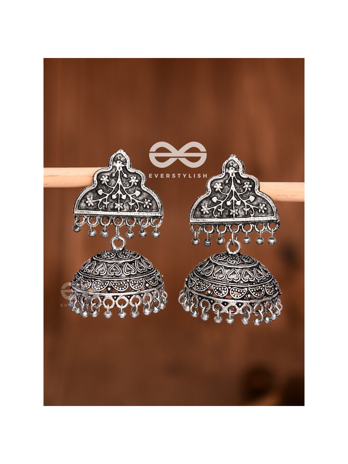 The Statement of Elegance - Oxidised Boho Jhumkas