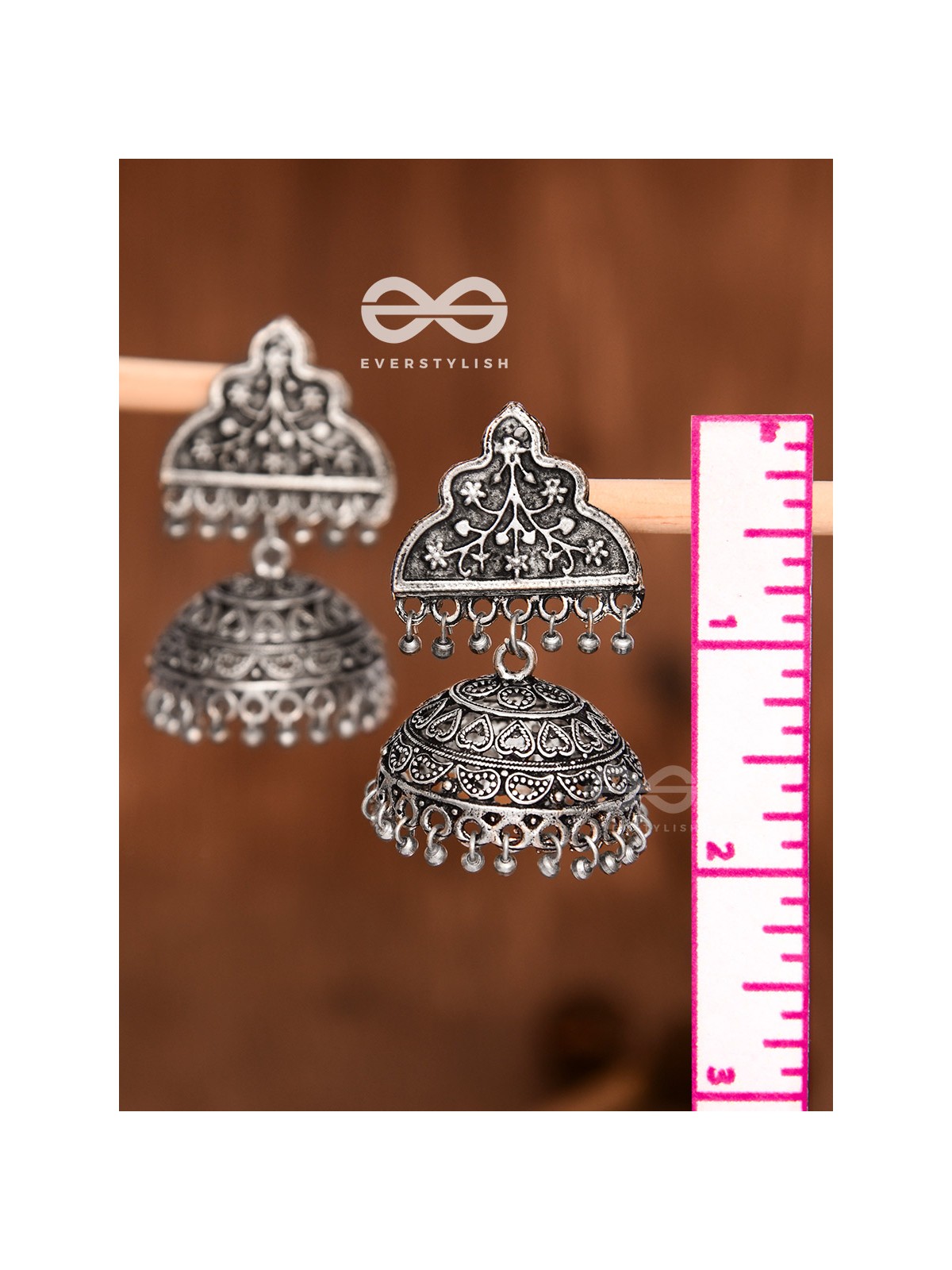 The Statement of Elegance - Oxidised Boho Jhumkas