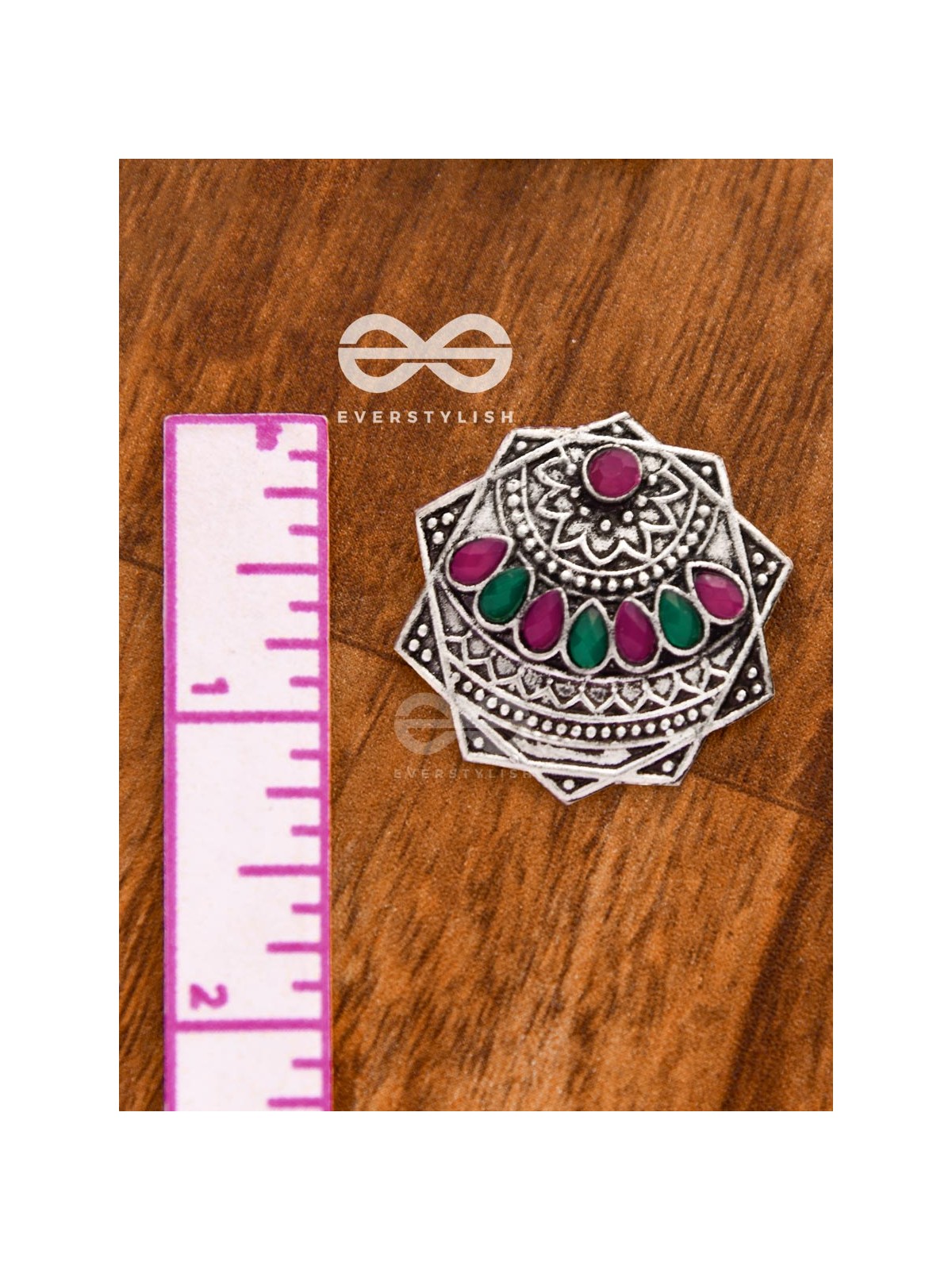 The Astonishing Aztec Studs - Embellished Oxidised Earrings