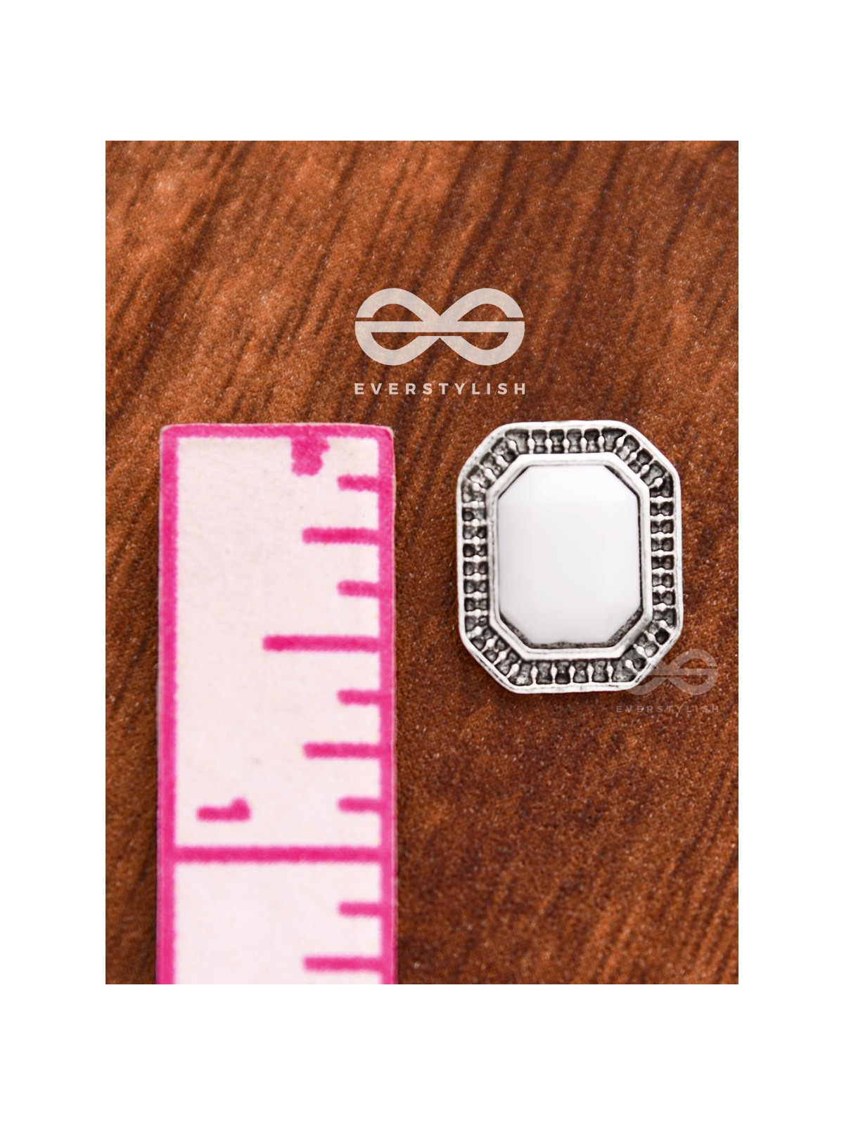 The Little White Button Studs - Tiny Trinket Earrings