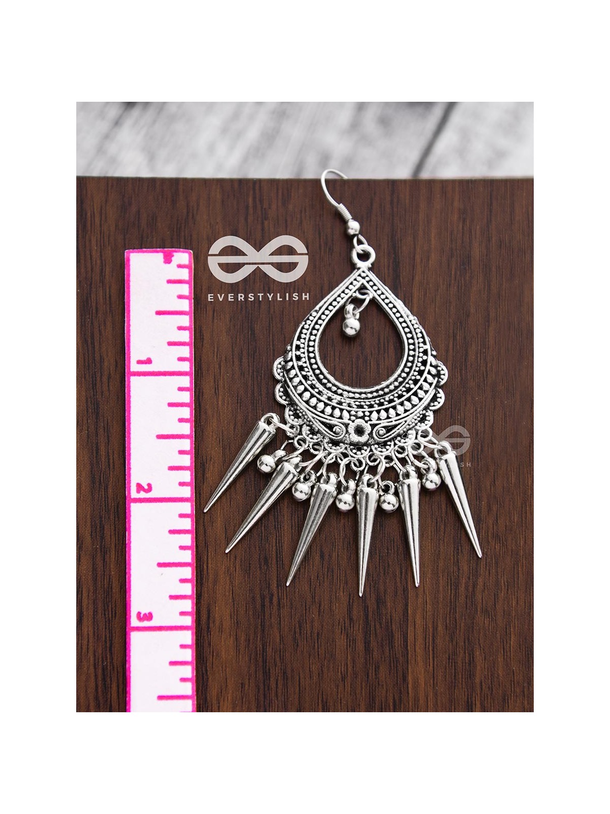 The Vintage Motif Ferns - Oxidised Boho Earrings