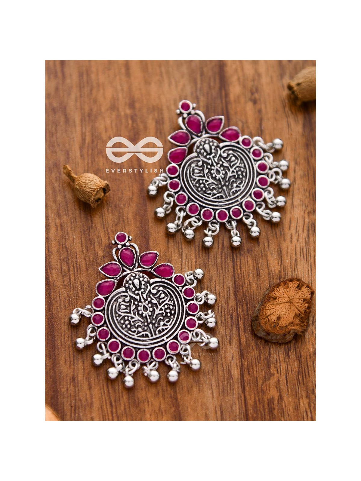The Bohemian Intrigue (Ruby Red) - Embellished Oxidised Collection