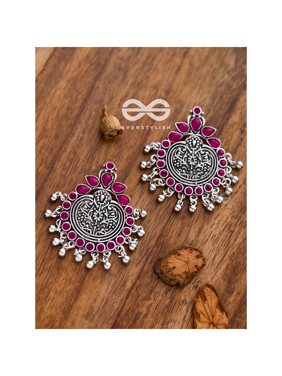 The Bohemian Intrigue (Ruby Red) - Embellished Oxidised Collection