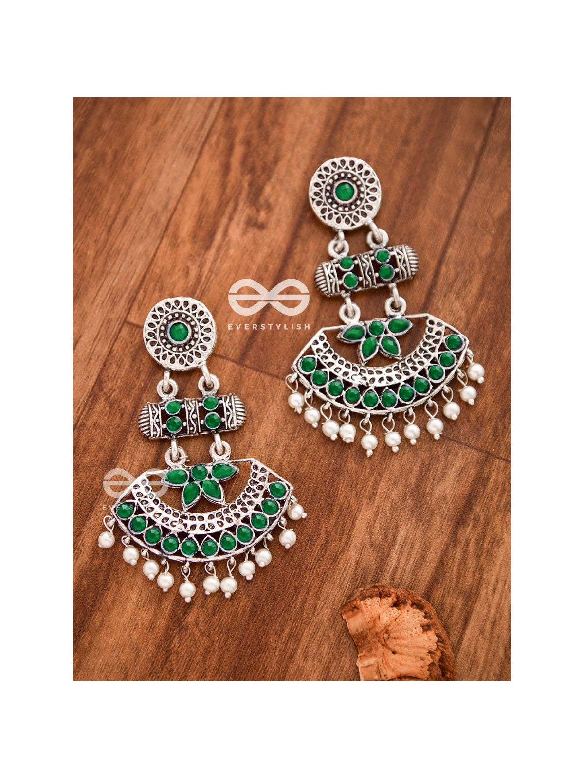 The Bohemian Elegance (Emerald) - Embellished Oxidised Collection