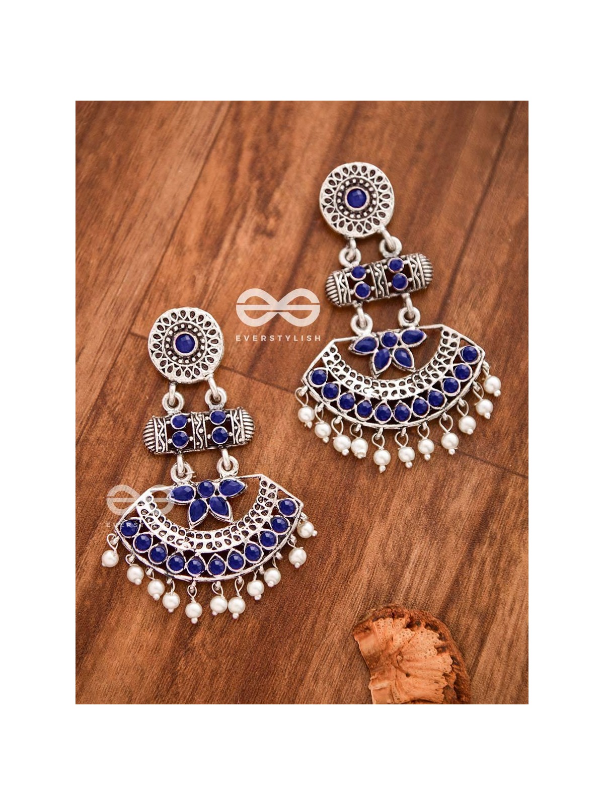 The Bohemian Elegance (Sapphire Blue) - Embellished Oxidised Collection