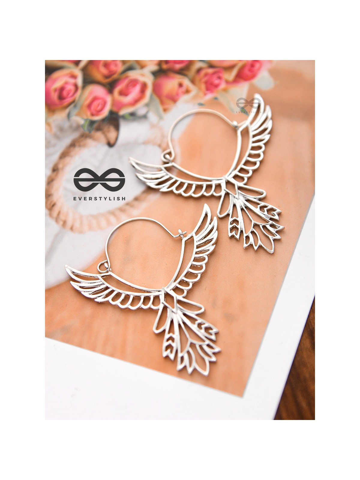 The Angel of Strength - Gorgeous Statement Earrings (Silver)