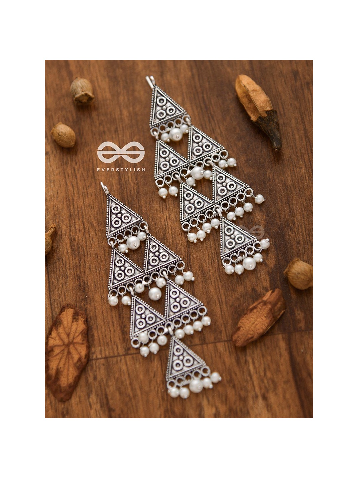 A Statement of Bohemian Geometry - Oxidised Boho Earrings