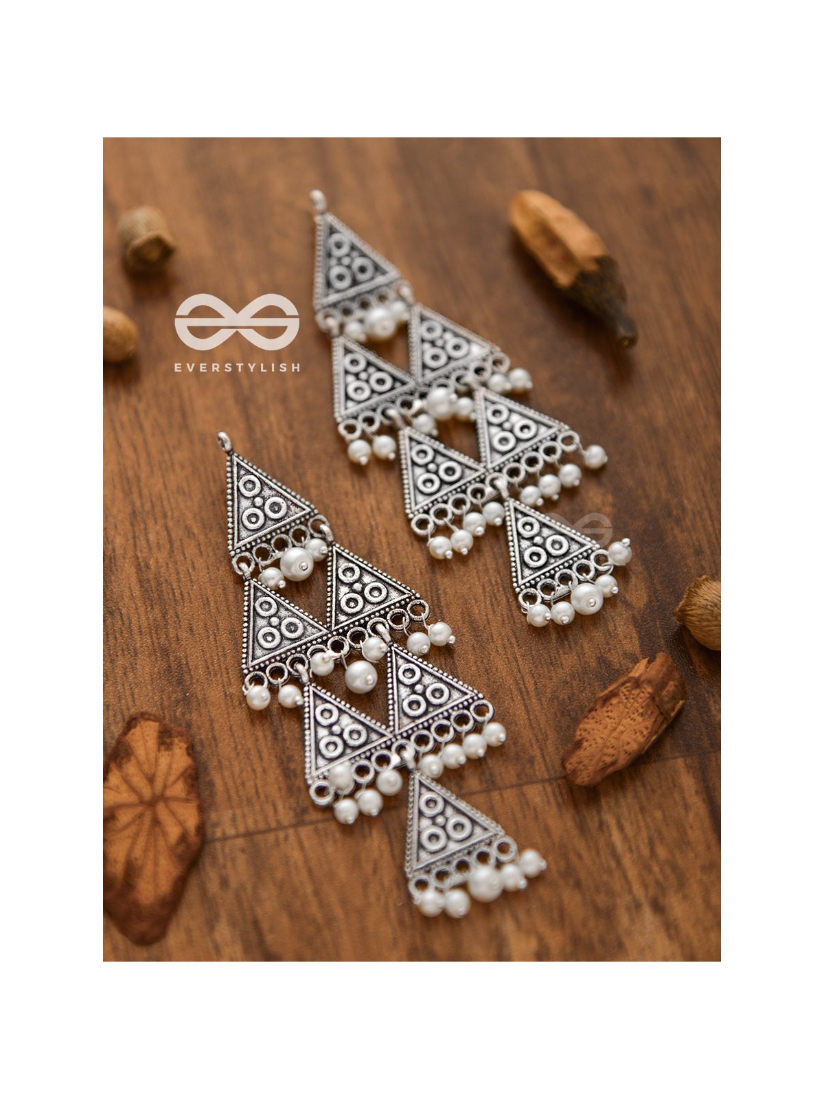 A Statement of Bohemian Geometry - Oxidised Boho Earrings
