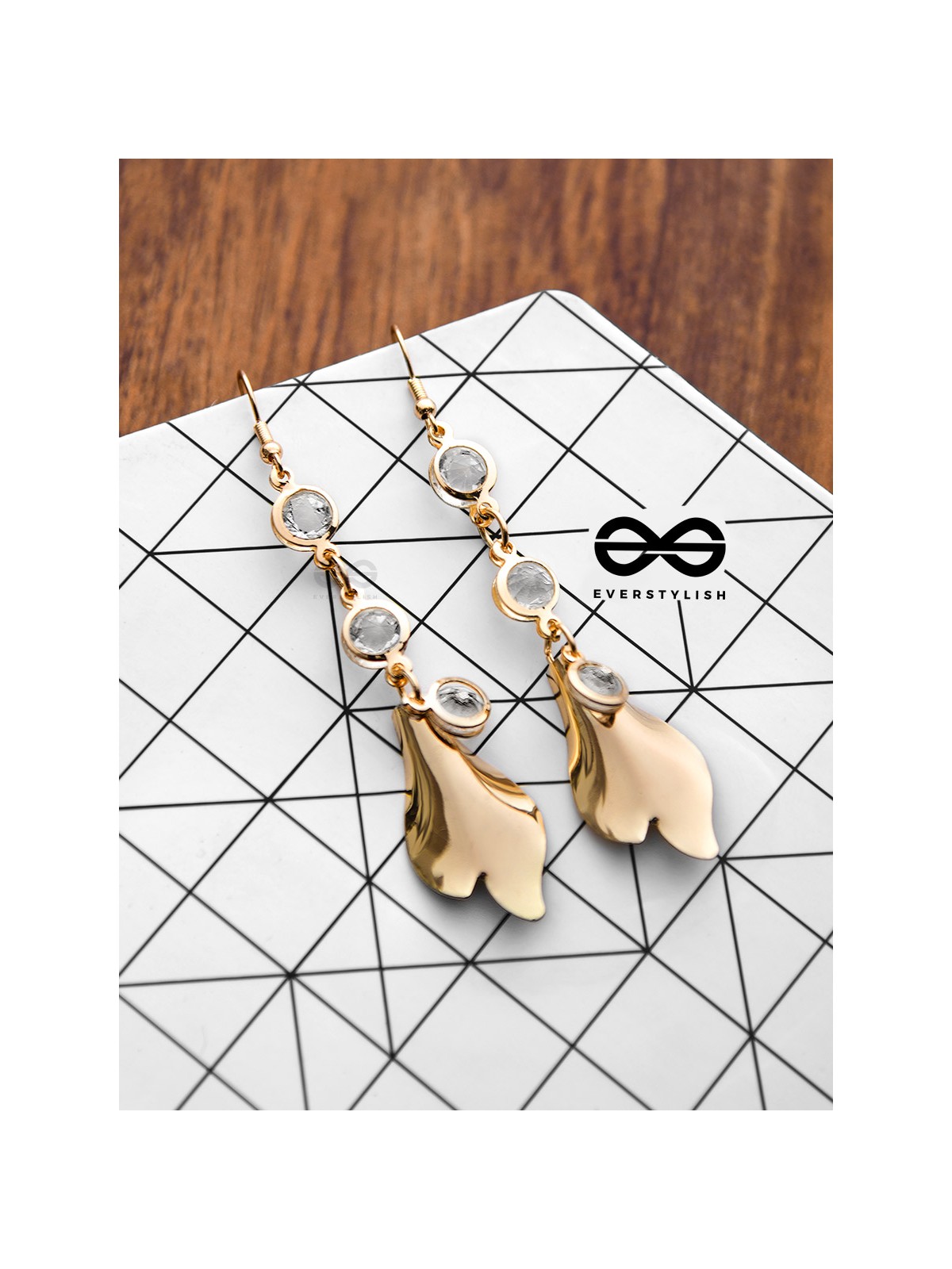 The Drops of Shimmer Danglers - The Golden Charm Collection