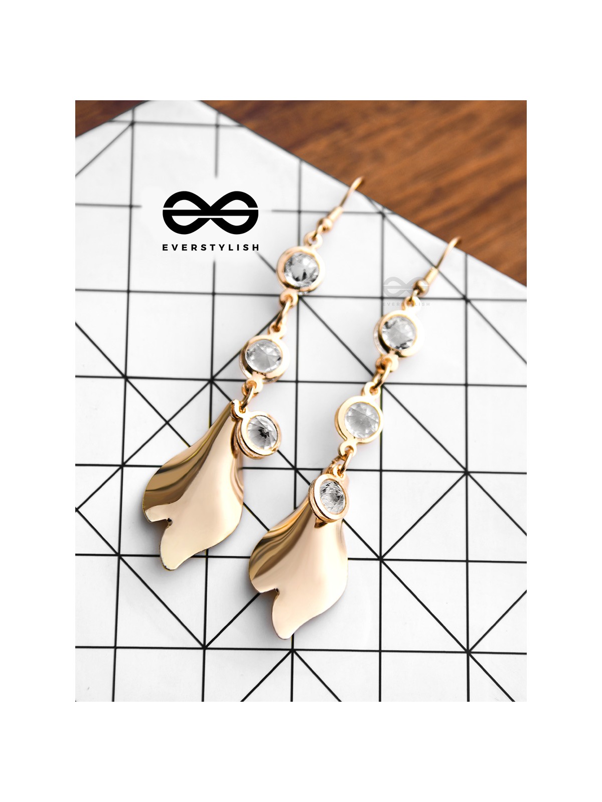 The Drops of Shimmer Danglers - The Golden Charm Collection