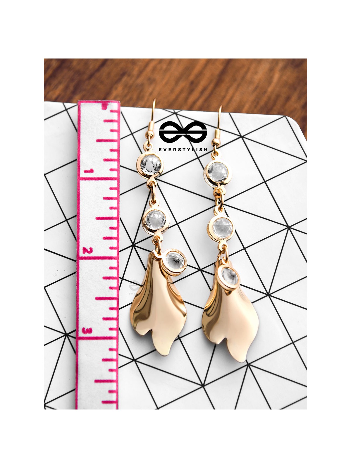 The Drops of Shimmer Danglers - The Golden Charm Collection