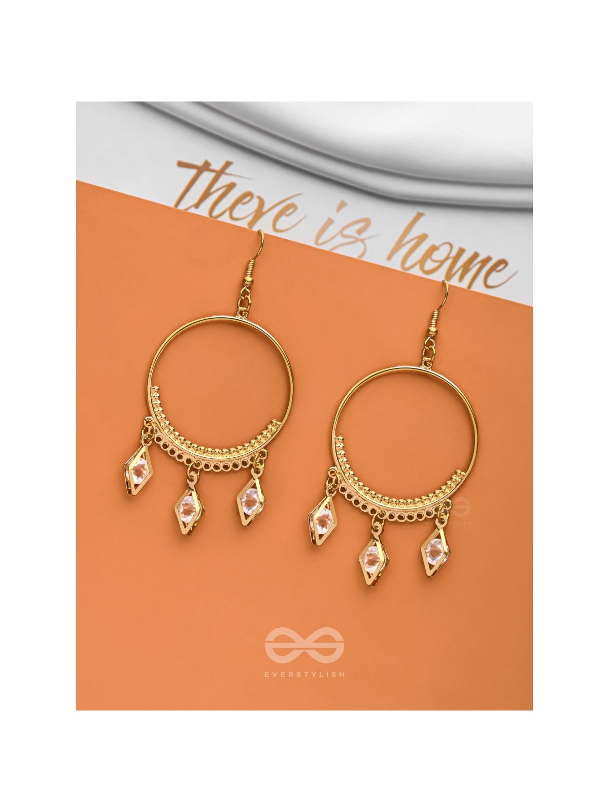 The Studded Charms - Golden Light-weight Danglers 