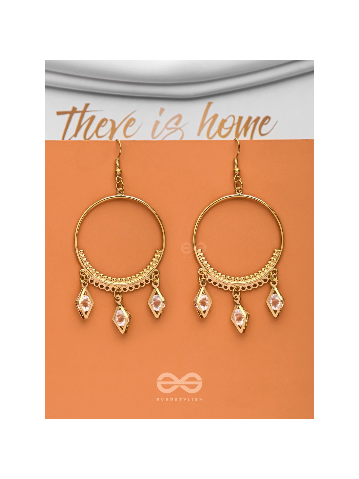 The Studded Charms - Golden Light-weight Danglers 