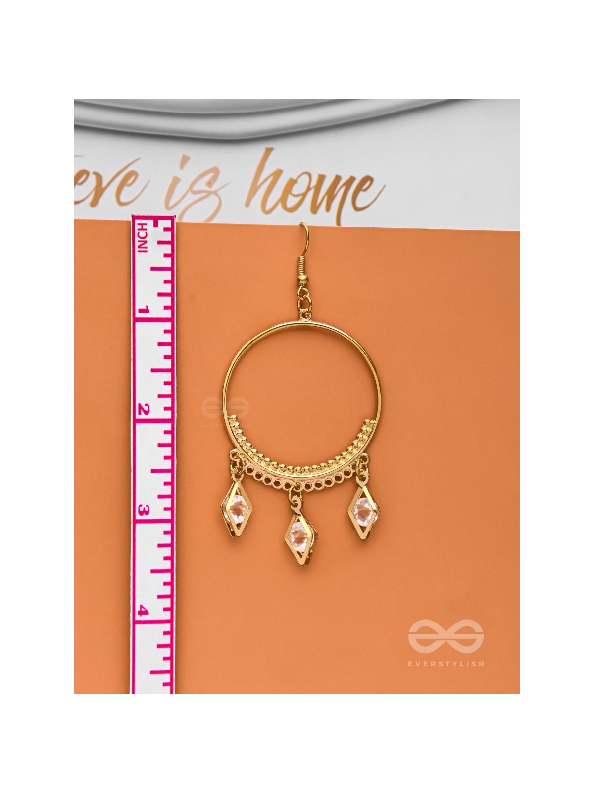 The Studded Charms - Golden Light-weight Danglers 