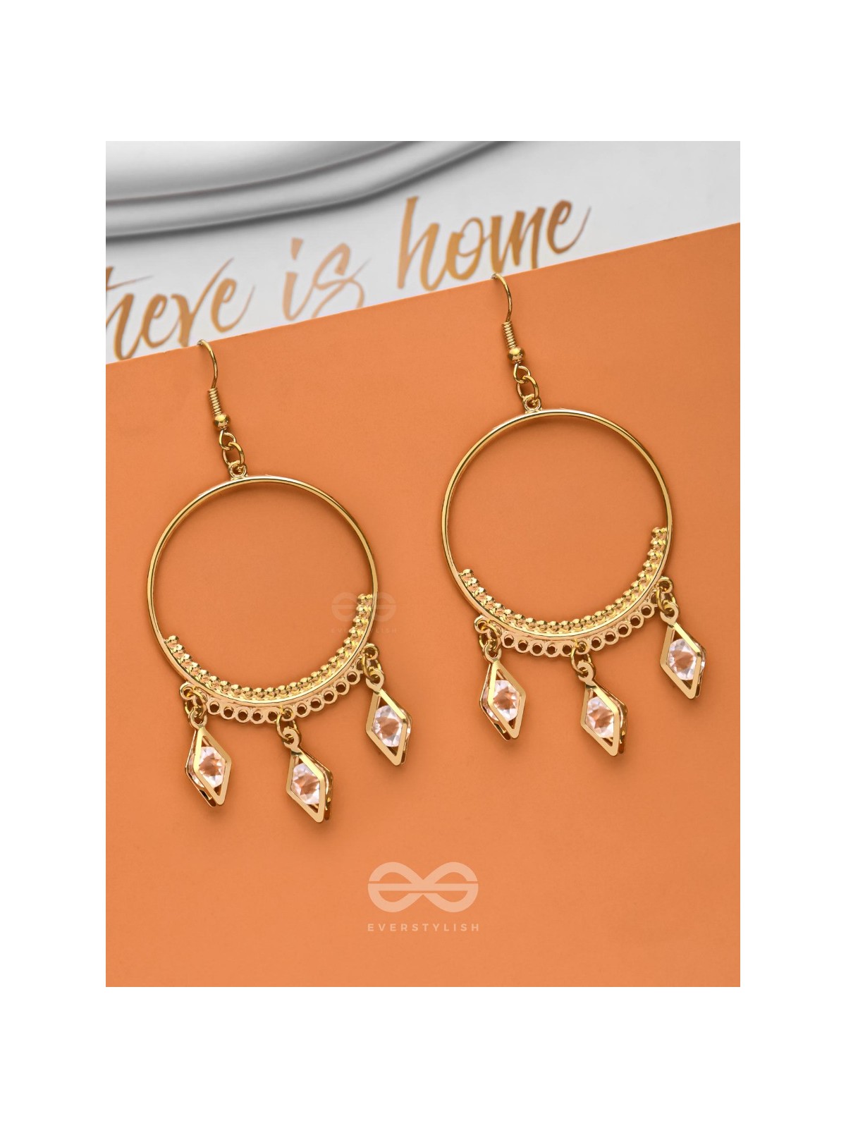 The Studded Charms - Golden Light-weight Danglers 