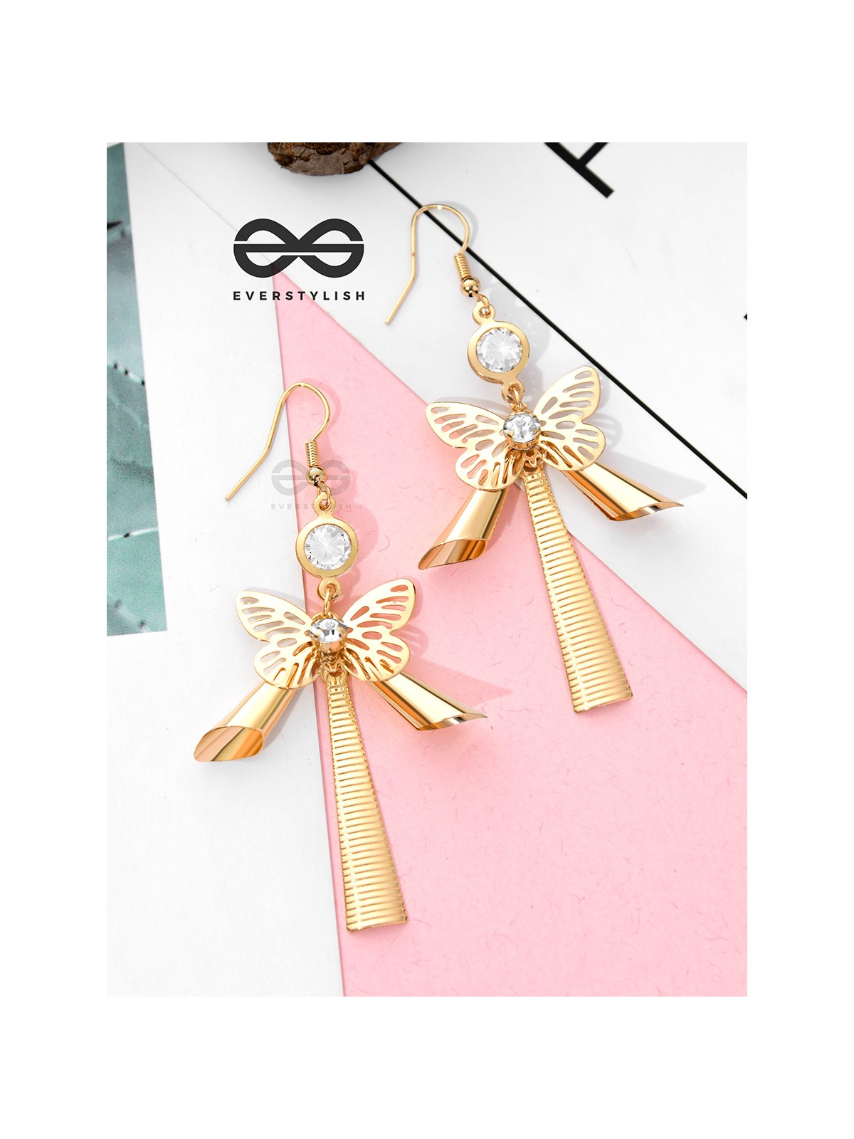 The Beauteous Butterfly Charms - Casual Golden Danglers