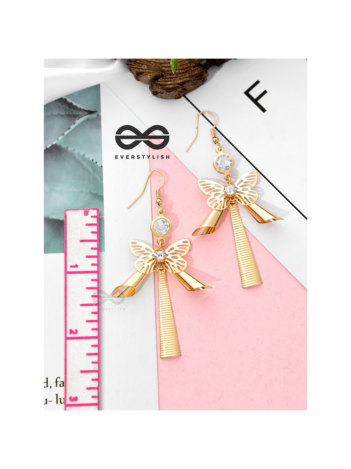 The Beauteous Butterfly Charms - Casual Golden Danglers
