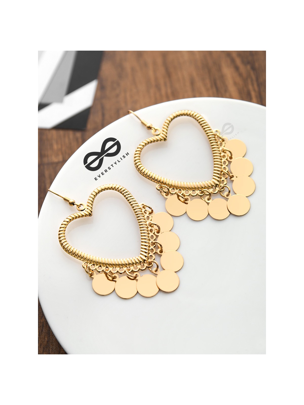 The Charming Heart Danglers - The Golden Charm Collection